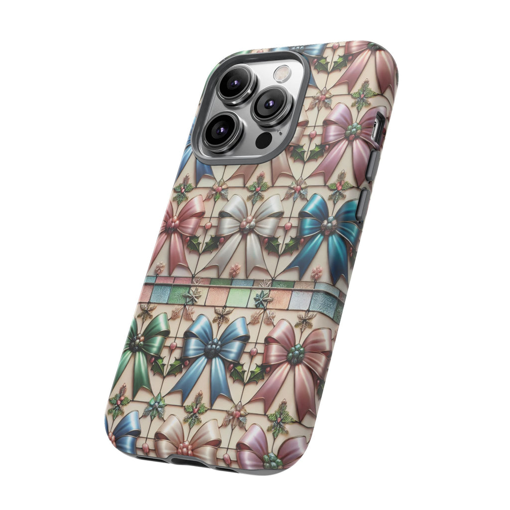 Coquette Bows Pastel Phone Case for iPhone 17 ,  15 14 13 12  21 23 Samsung, and Pixel | Stylish Protective Cover Gift for Her Perfect for Floral Lover