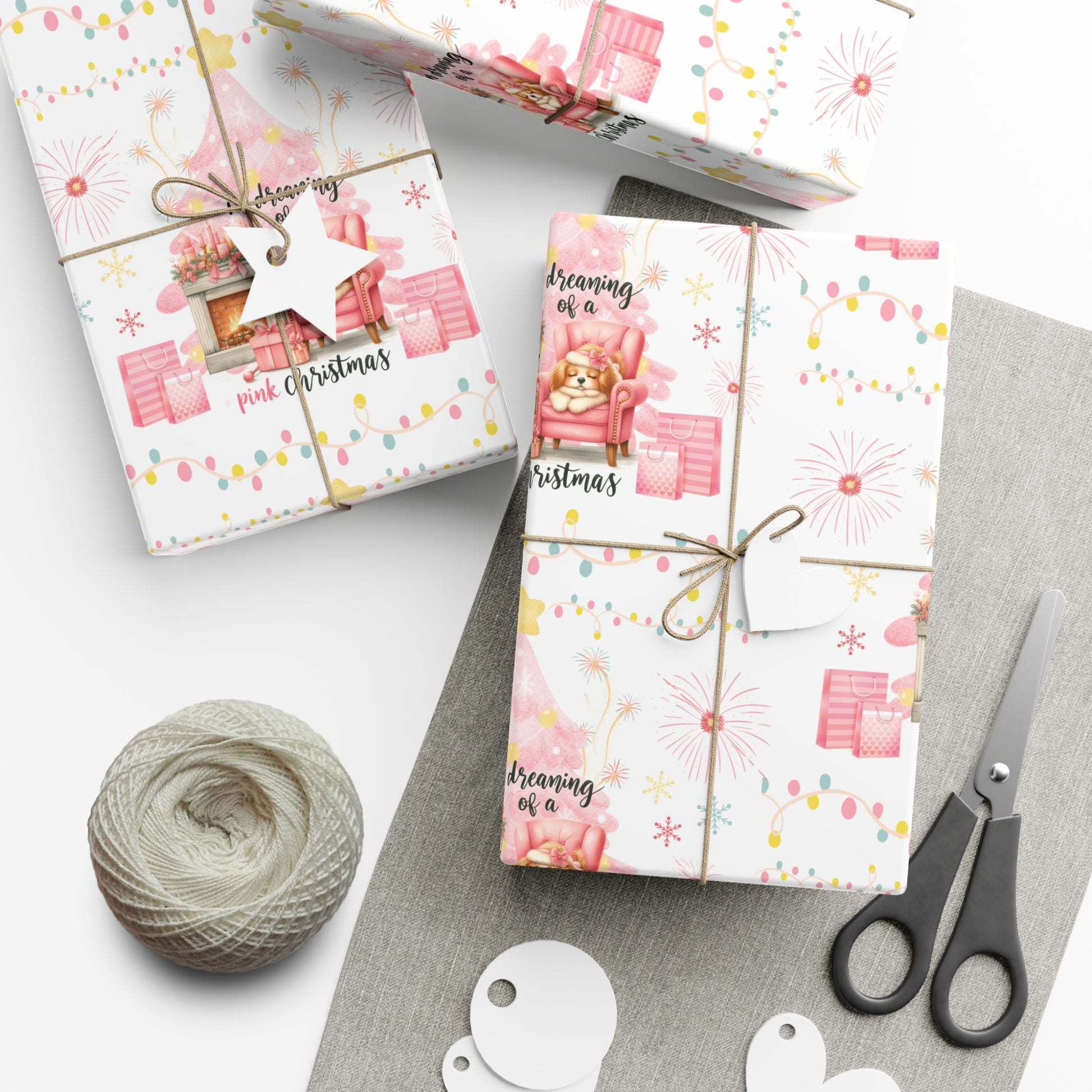 Pink Christmas Pink Gift Wrap Holiday Edition Perfect for Celebrate the Festive Charm in This Limited Christmas Collection Premium Quality - MRSBYVALLE