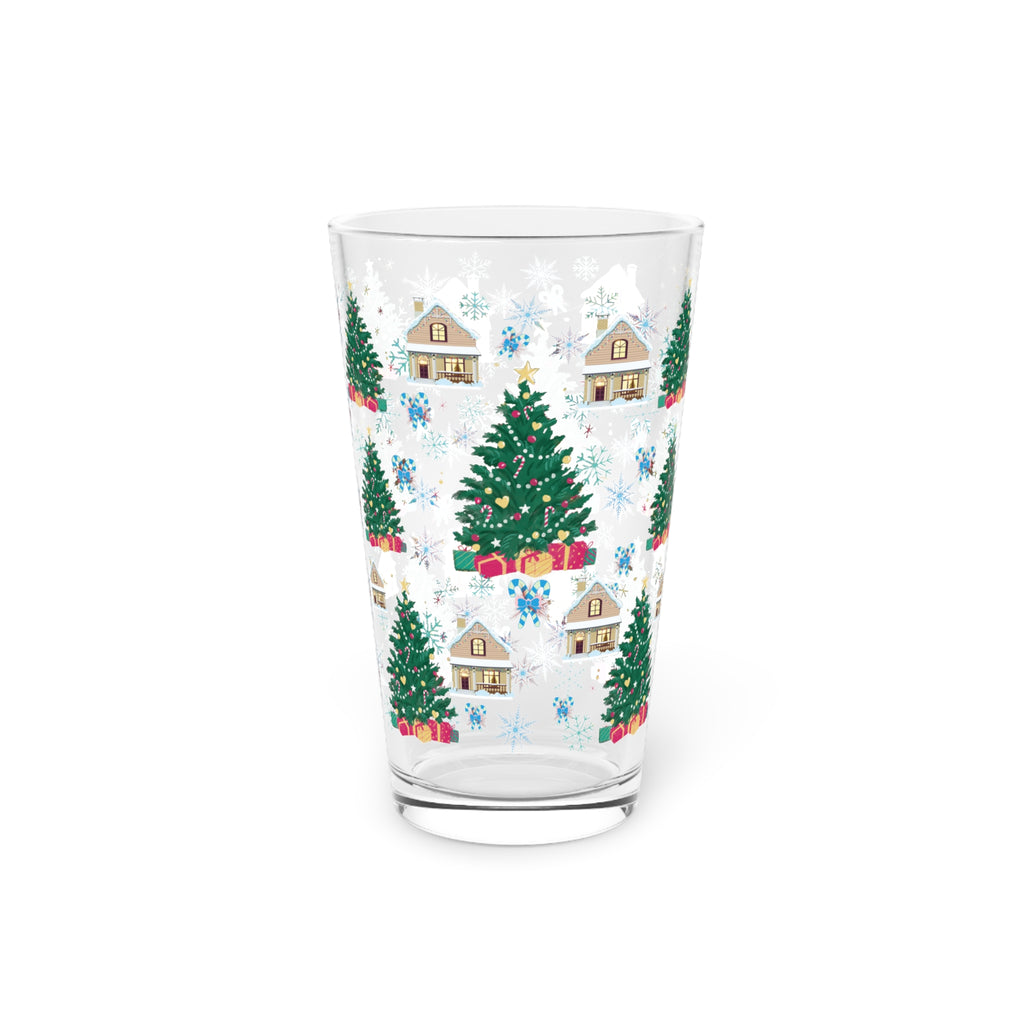 Christmas Trees 16oz Pint Glass Modern Style for Cocktails, Mocktails, Beer, and Water Perfect for Every Occasion Mother's Day Party Drinkware, Housewarming Perfect Gift Party Drinkware, Cocktail, Wedding Perfect for Parties - MRSBYVALLE