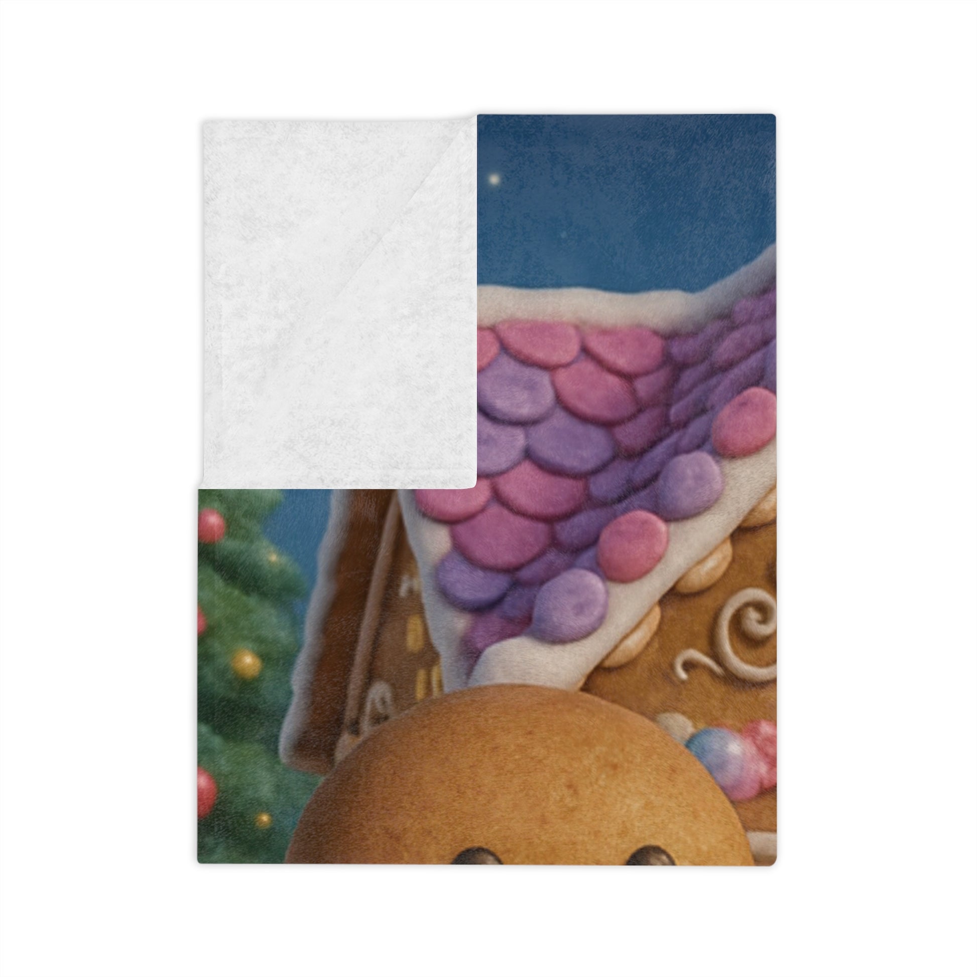 Cozy Microfiber Blanket Gingerbread Family Design | Perfect Gift for Her, Fun Holiday or Housewarming Present, Cute & Festive Decor