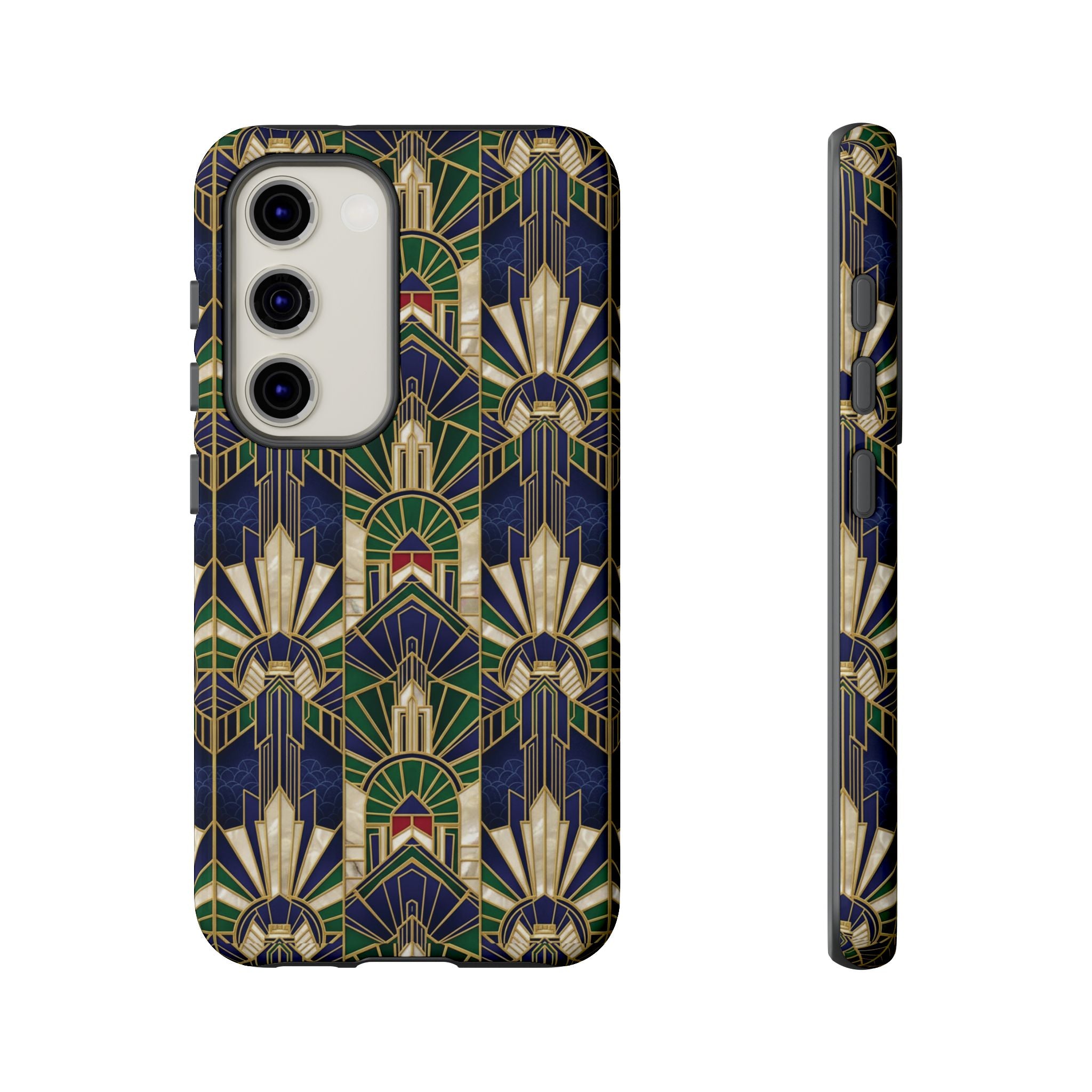 Navy & Gold Art Deco Phone Case — Imperial Art Deco Tough Case