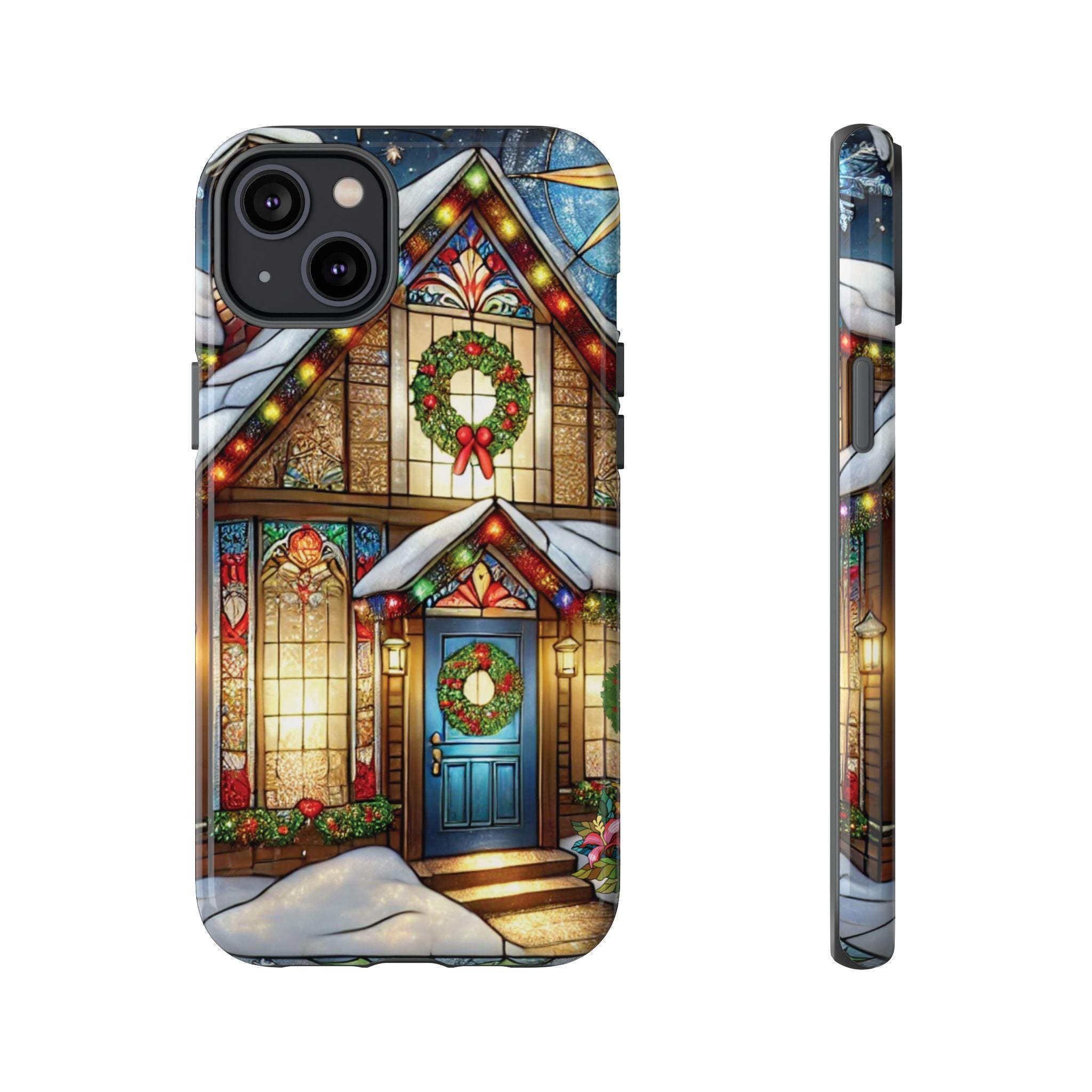 Phone Case - Stain Glass Christmas Unique Holiday Protection Gift for Her