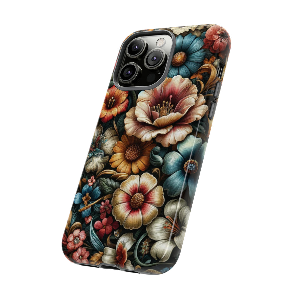 Pastel Floral Design Luxury Phone Tough Case Floral Elegant Durable Stylish for Modern Devices iPhone 15, Samsung iPhone Samsung Accessory Gift for Her.