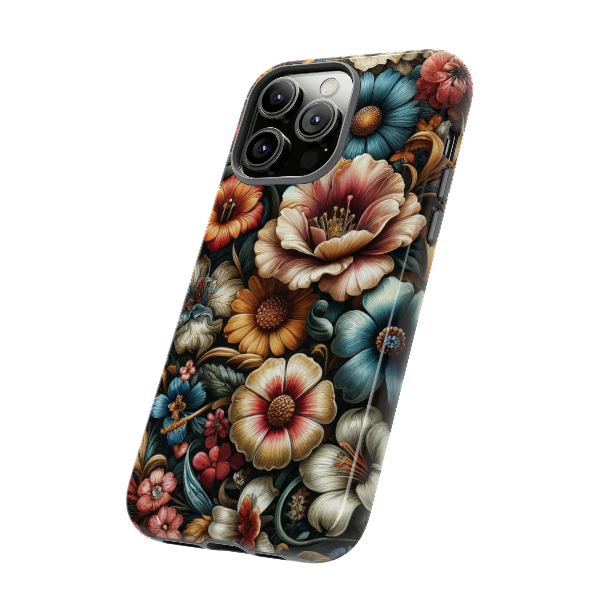 Pastel Floral Design Luxury Phone Tough Case Floral Elegant Durable Stylish for Modern Devices iPhone 15, Samsung iPhone Samsung Accessory Gift for Her.