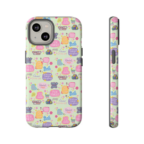 Good Vibes Only Protective Phone Case  Shockproof Slim Aesthetic Motivational Quote Cover, Positive Affirmation Gift for Mom, Teens & Besties | iPhone & Galaxy