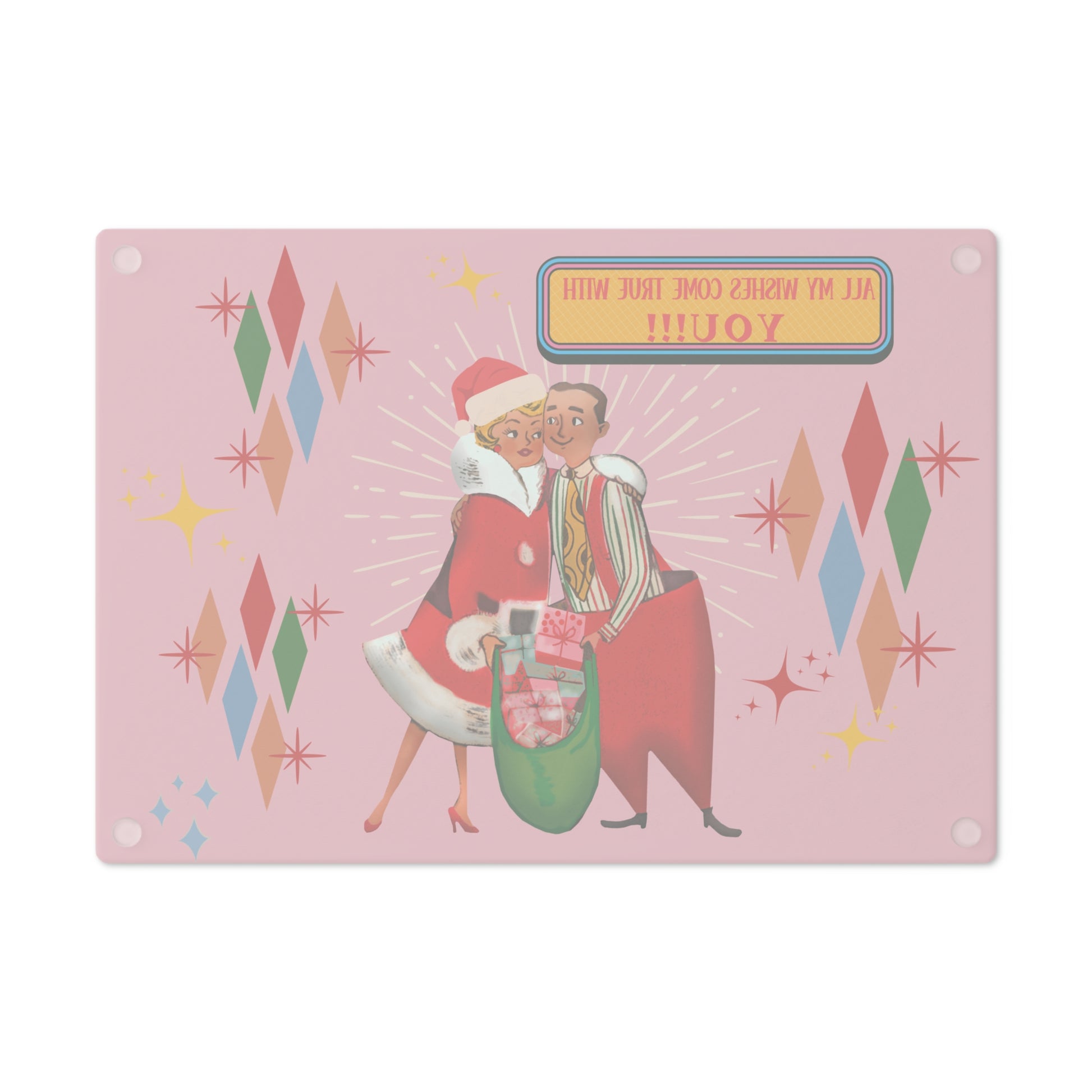 Glass Cutting Board Retro 50s Retro Elegance1950s Franciscan Diamond Starburst Kitschy Christmas Vintage MCM Kitchen Decor with Elegant Design, Housewarming, New House Gift - MRSBYVALLE