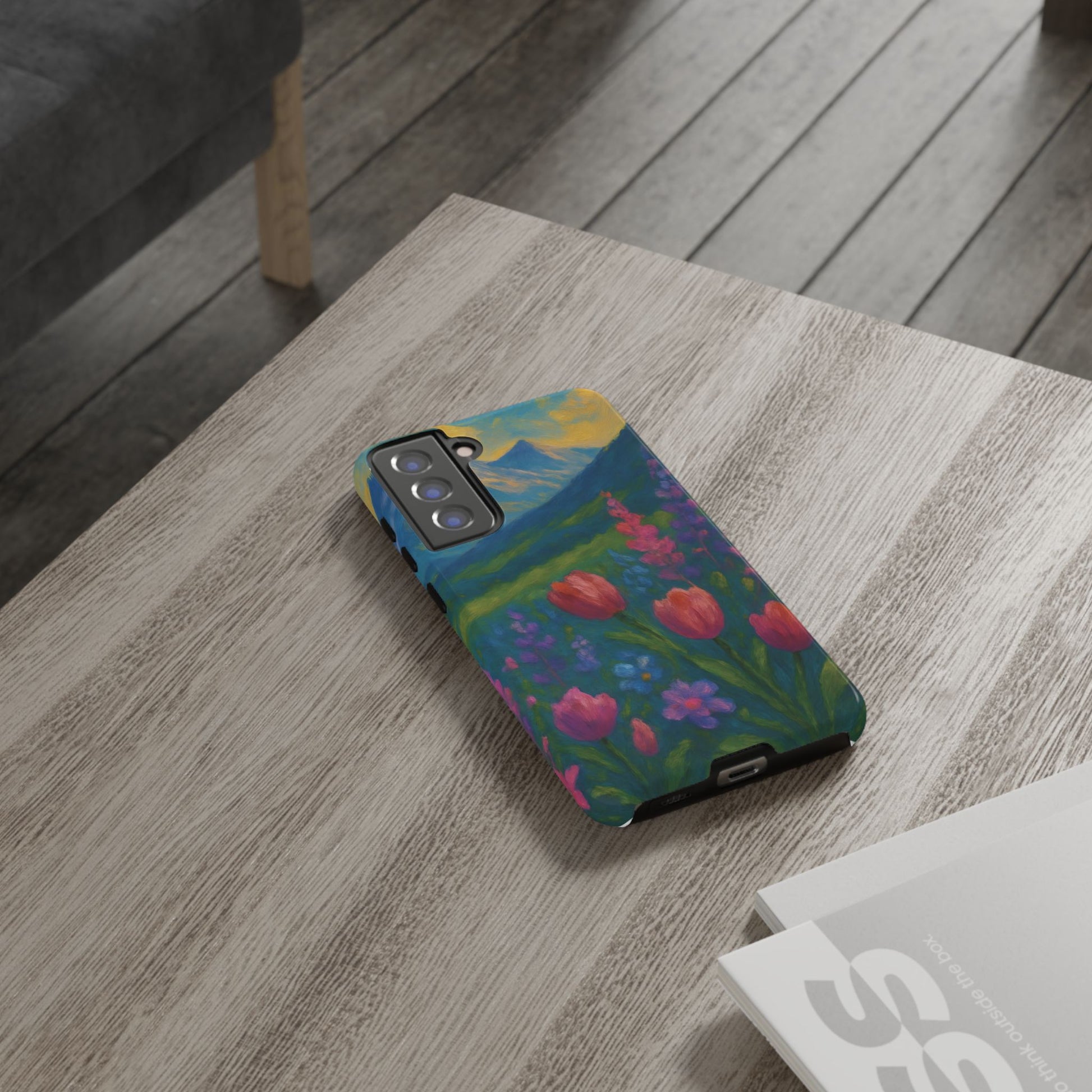 Mountains Wildflowers Phone Case | Vibrant Botanical Floral Design | Nature-Inspired Protective Cover for iPhone & Samsung | Trendy Aesthetic Gift Idea