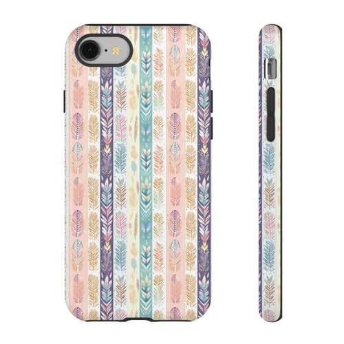 Coque de téléphone abstraite moderne aquarelle Plumes pastel bohème compatible avec iPhone, Samsung et plus - Protection élégante et durable avec un design artistique éclatant, cadeau parfait pour elle