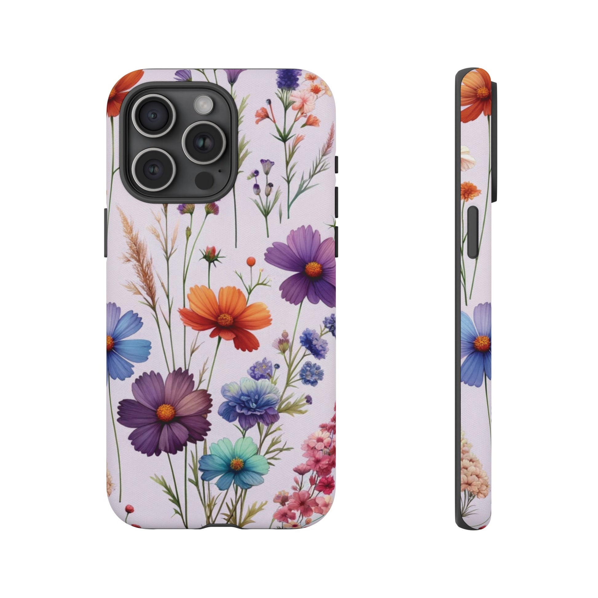 Lavender Wildflowers Protective Phone Case Gift for Her Phone 15, Samsung iPhone Samsung Gift for Her Case iPhone 15, Samsung iPhone Samsung Accessory Gift for Her.