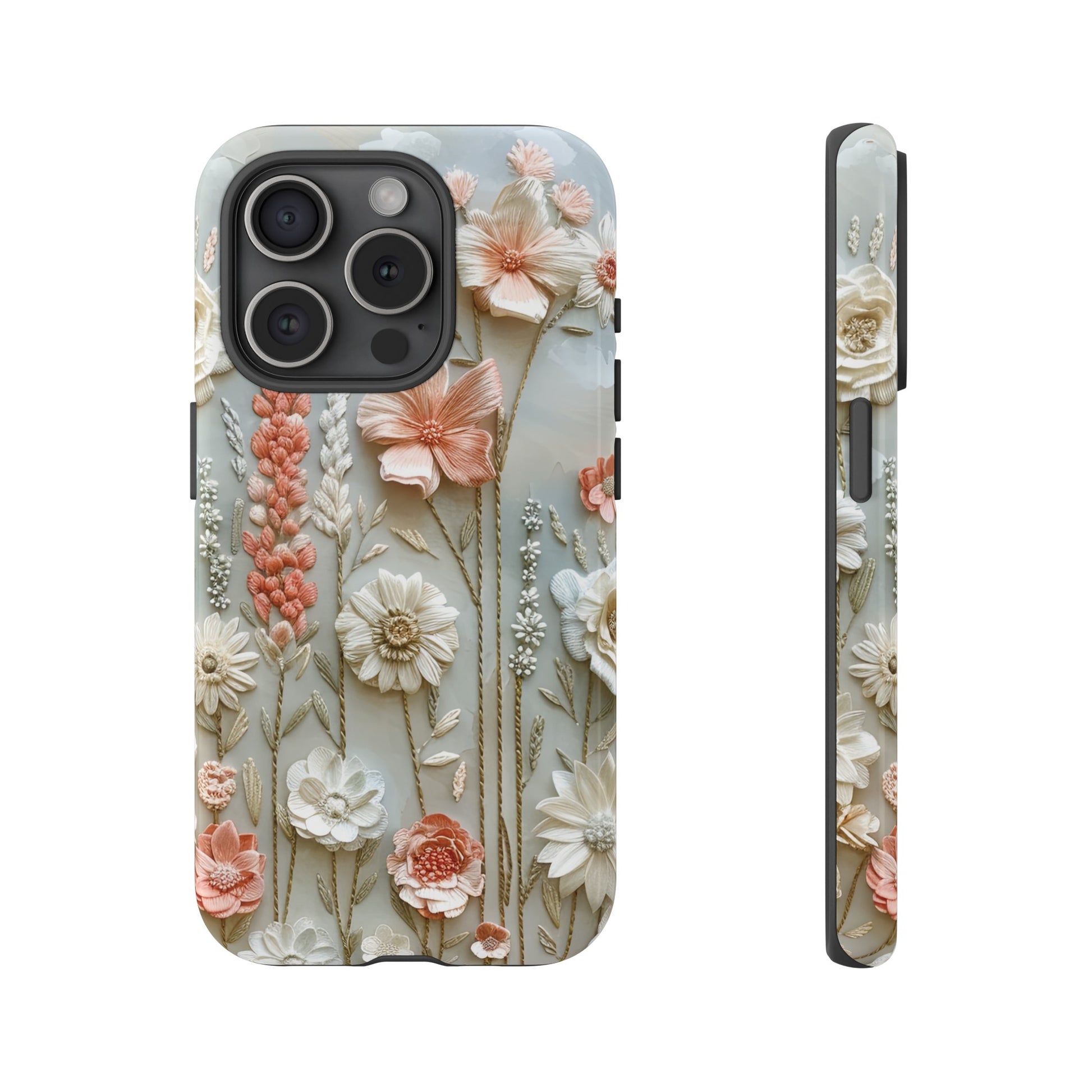 Pastel Wildflowers Protective Phone Case Gift for Her Phone 15, Samsung iPhone Samsung Gift for Her Case iPhone 15, Samsung iPhone Samsung Accessory Gift for Her
