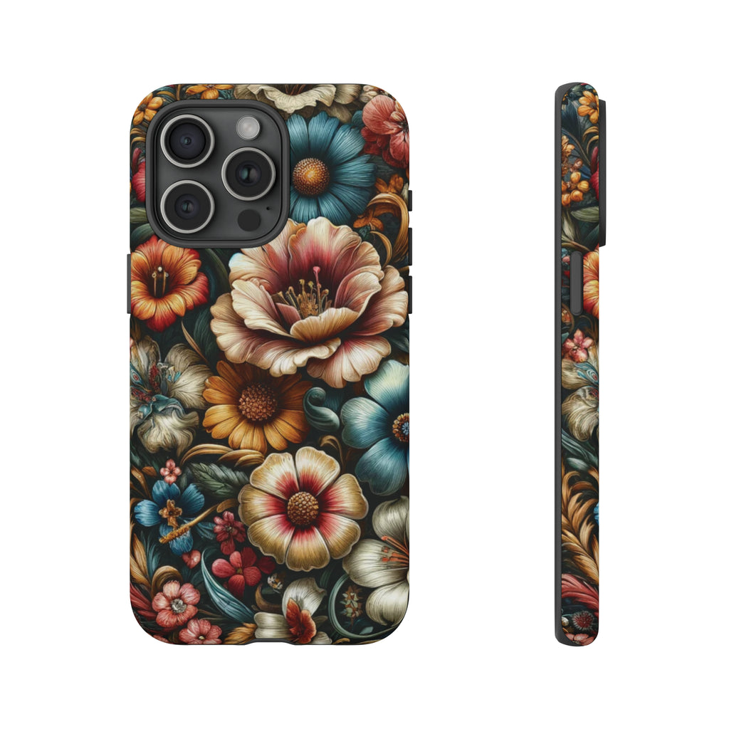 Pastel Floral Design Luxury Phone Tough Case Floral Elegant Durable Stylish for Modern Devices iPhone 15, Samsung iPhone Samsung Accessory Gift for Her.
