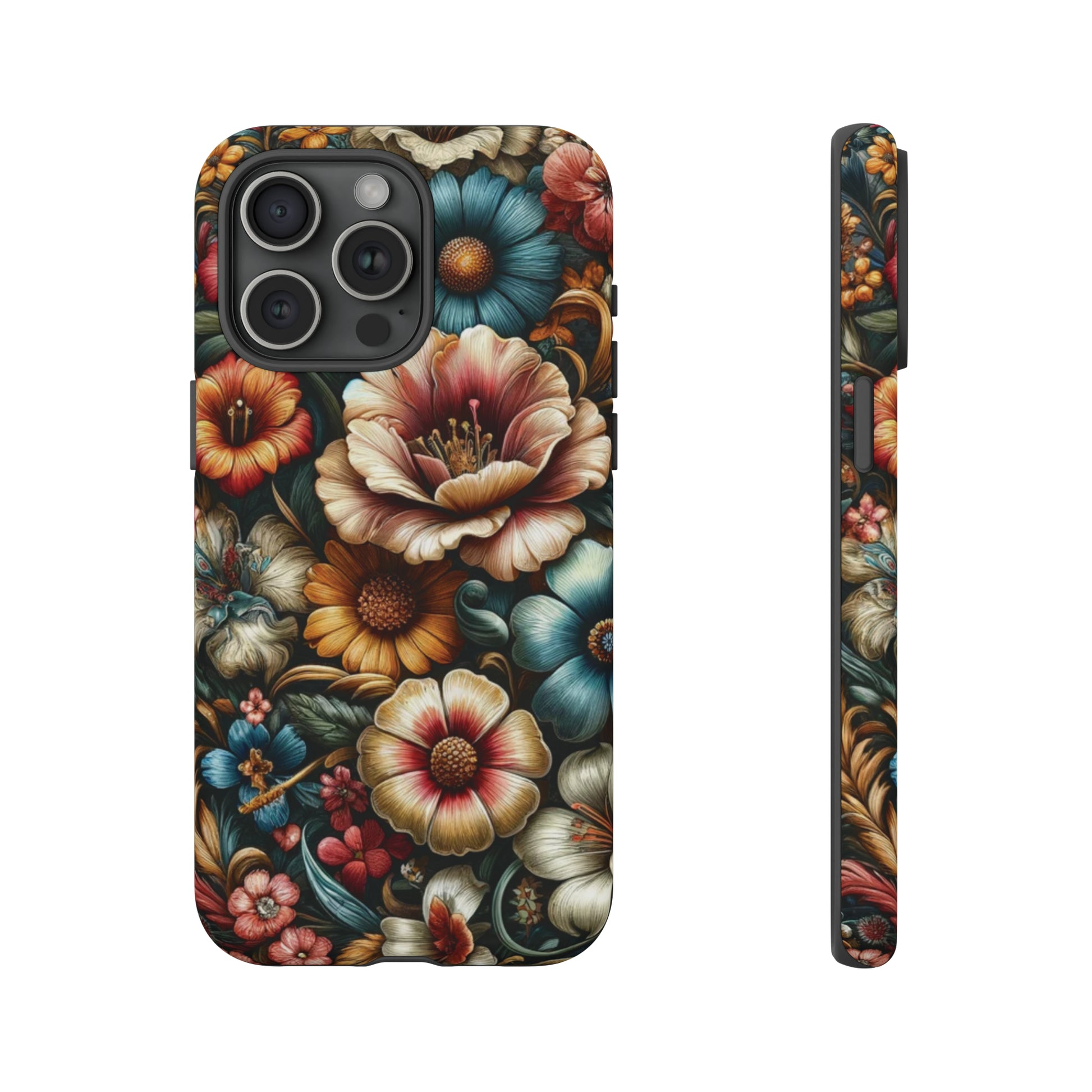 Pastel Floral Design Luxury Phone Tough Case Floral Elegant Durable Stylish for Modern Devices iPhone 15, Samsung iPhone Samsung Accessory Gift for Her.