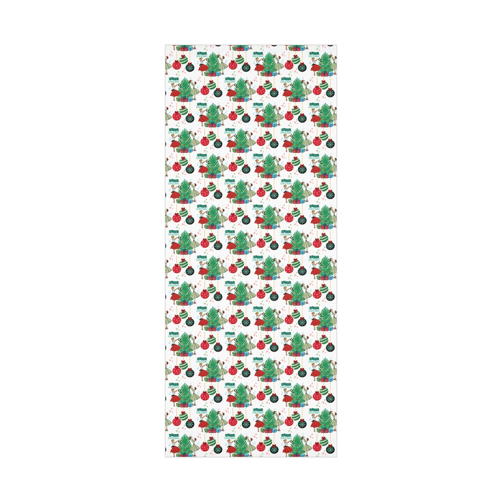Retro Glam Christmas Wrapping Paper  50s Holiday Gift Wrap, Festive Fun Design for Stylish Presents, 3 Size Options Available Gift Mom