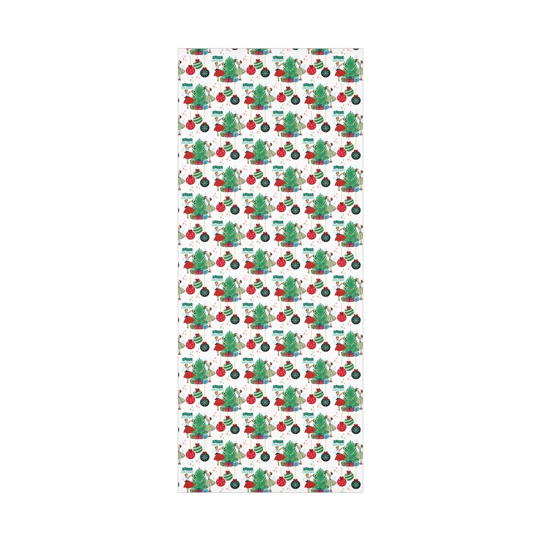 Retro Glam Christmas Wrapping Paper  50s Holiday Gift Wrap, Festive Fun Design for Stylish Presents, 3 Size Options Available Gift Mom