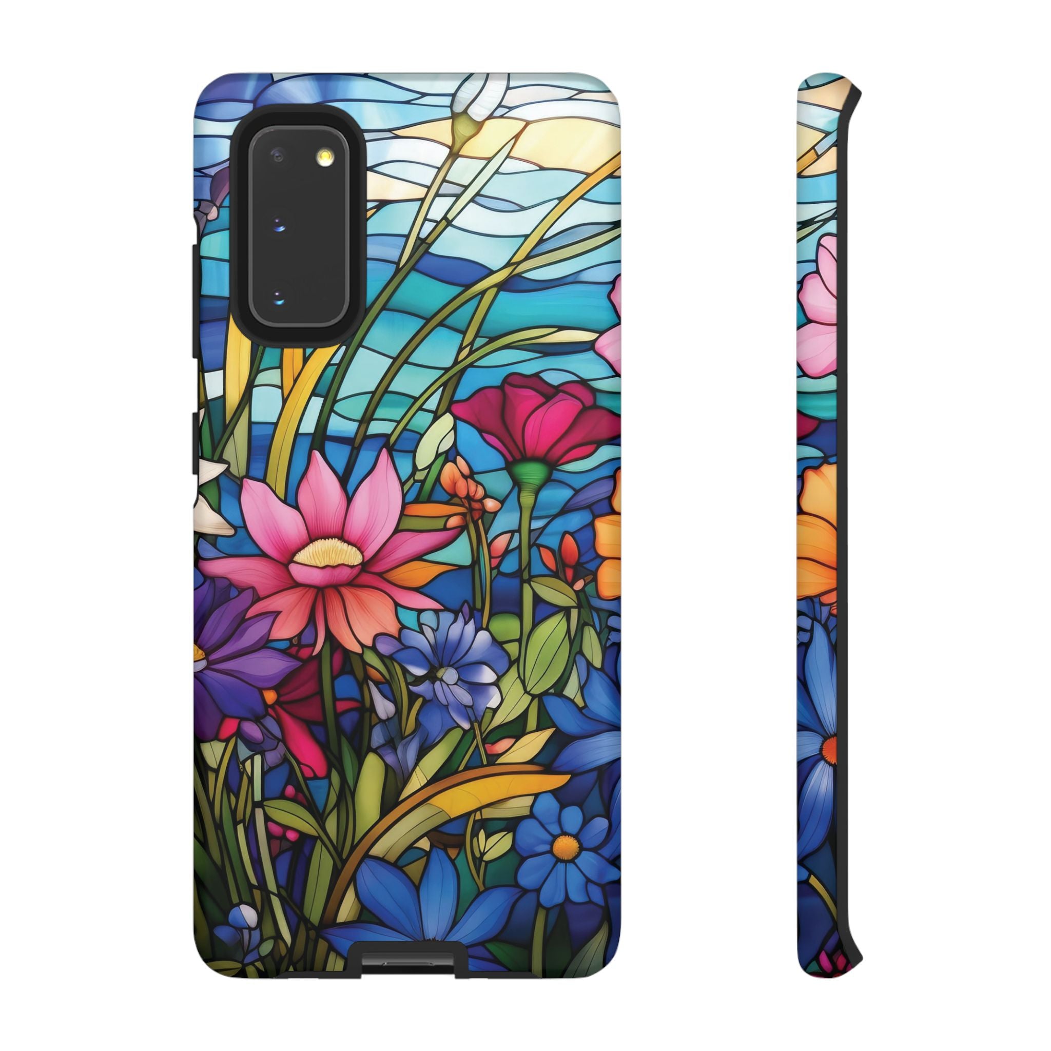 Wildflowers Stain Glass Illusion Phone Case Unique Holiday Protection for Your Device | Stylish & Durable Cover Gift for Her Phone 15, Samsung iPhone Samsung Accessory Gift for Her