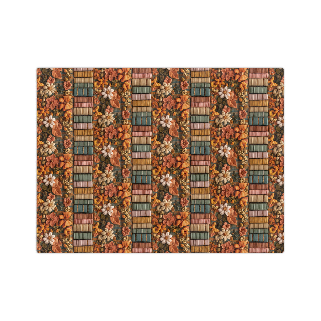 Cozy Boho Fall Minky Blanket 3D Illusion Books & Bows Design | Perfect for Autumn Comfort, Warmth, and Style | Ideal Gift for Book Lovers and Fall Enthusiasts Housewarming Gift Throw - MRSBYVALLE