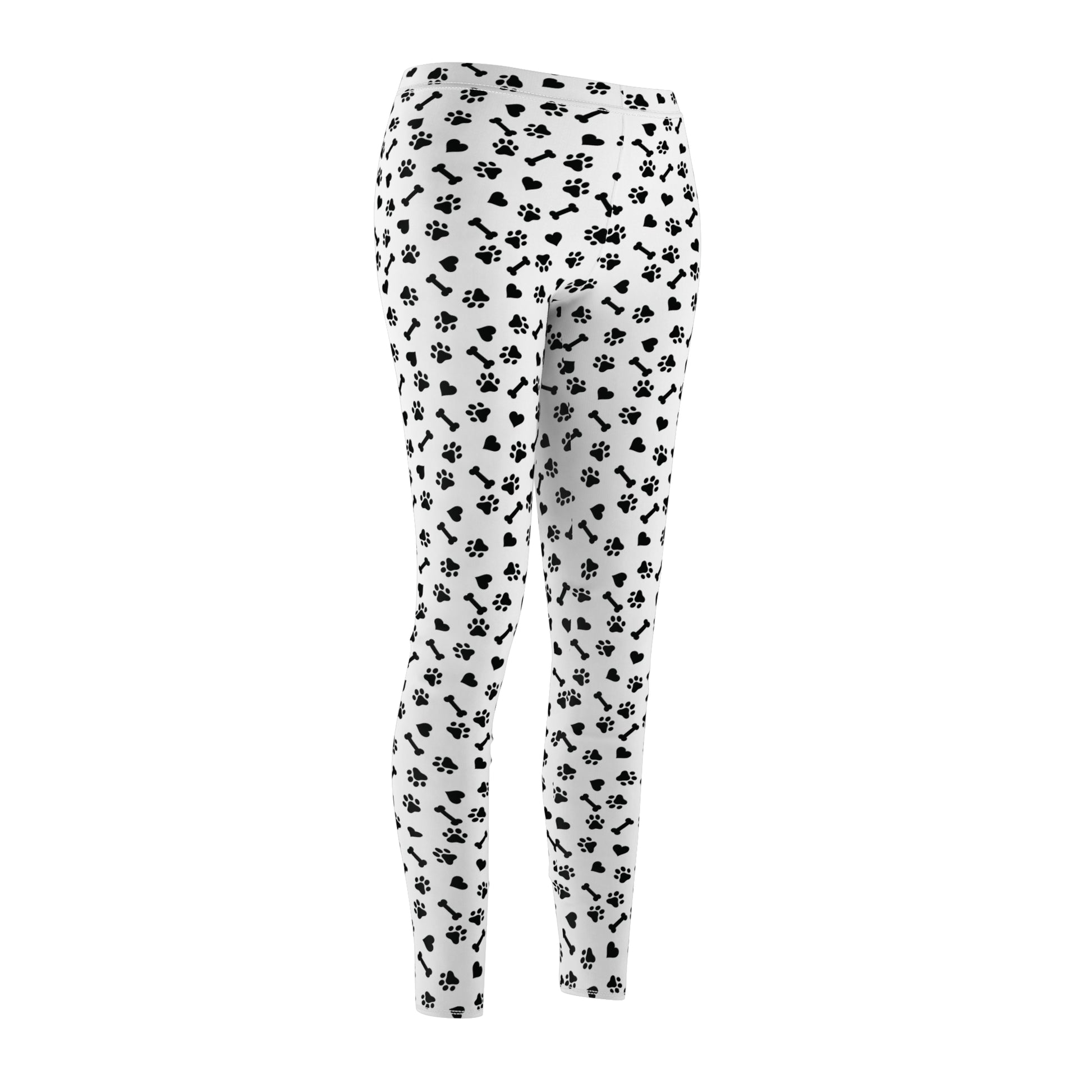 Comfy White Paw Print Women's Leggings Perfect Casual Pants for Everyday Wear, Yoga, and Lounging | Soft, Stylish, and Durable for Pet Lovers Perfect Gift Idea for Her – Available in Plus Sizes - MRSBYVALLE