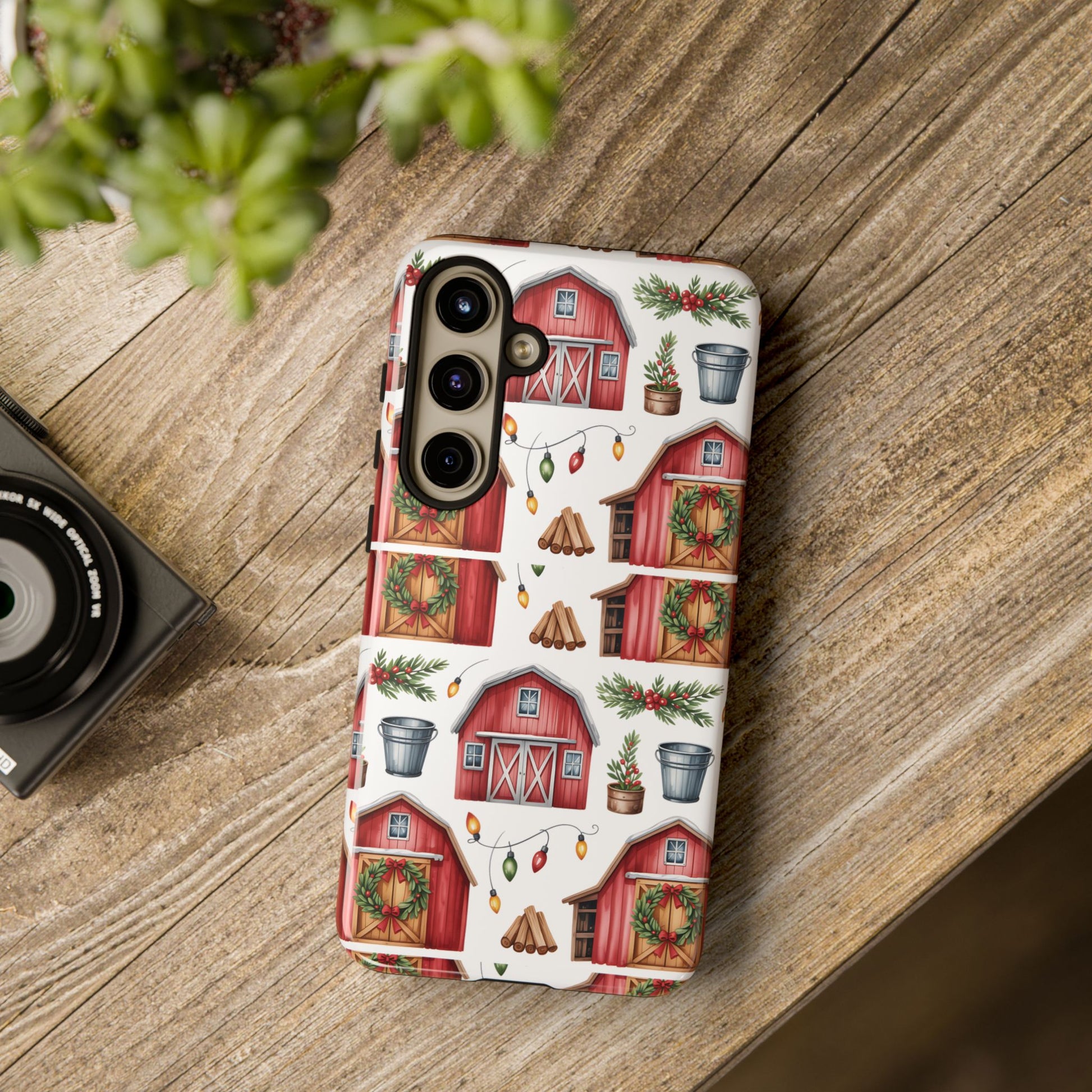 Farmhouse Christmas Design Phone Case - Stylish, Protective Cover for All Models Gift for Mom Accessory Gift for Her