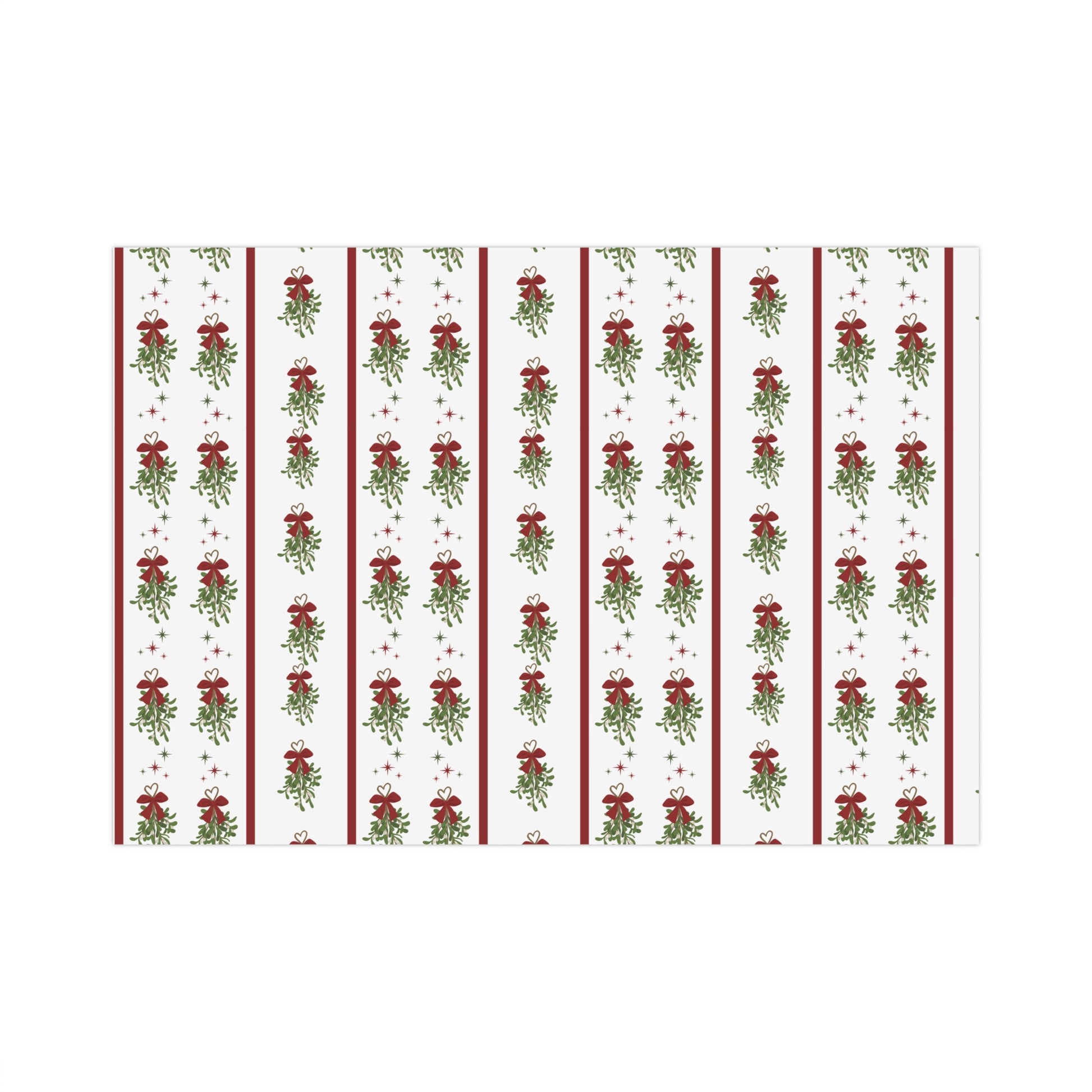 Mistletoe Christmas Wrapping Paper | Elegant 3D Holiday Gift Wrap | Christmas Wrapping paper