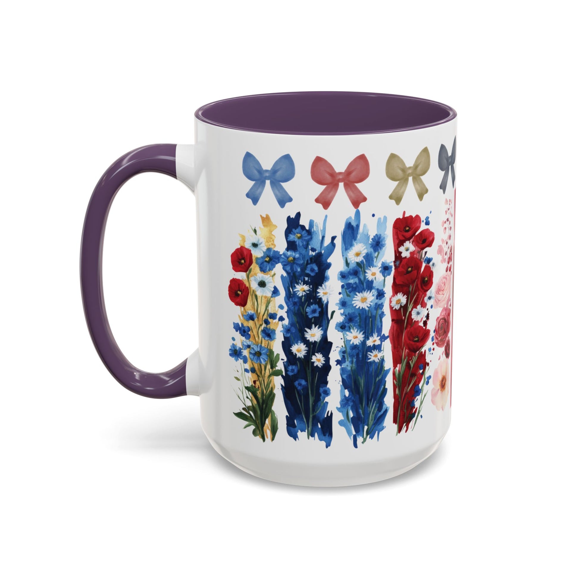 Brushstroke floral With Bows| Christian Mug with Bible Verse | Inspirational Gift for Christians | 11oz and 15oz Ceramic Coffee Mug Cozy Spring Mornings