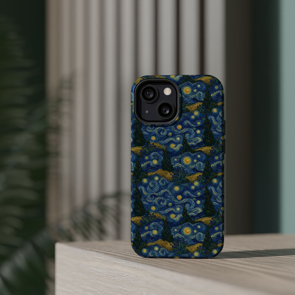 Van Gogh Illusion Magnetic Phone Case — Elegant Impact‑Resistant Art Lover Design