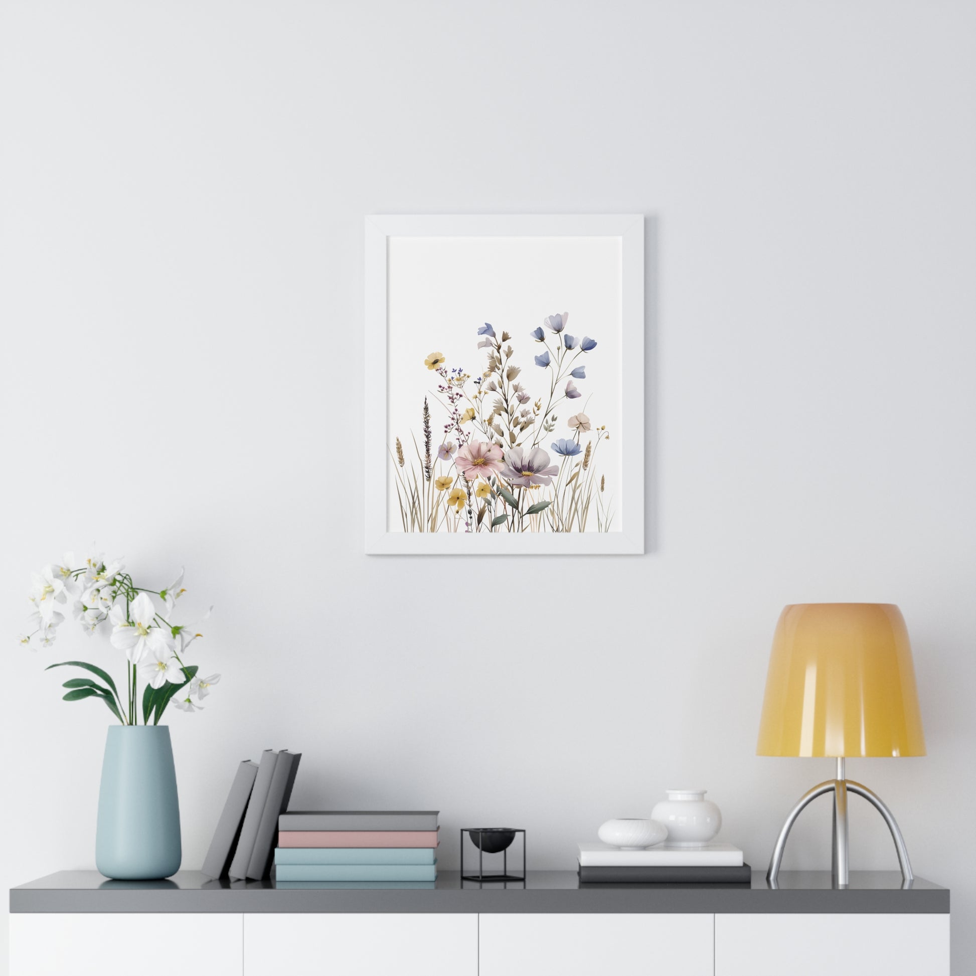 Minimalist Floral Framed Vertical Poster Elegance in Every Stroke Framed Vertical Posters Oil Art Mastery on Archival Matte Paper, Securely Encased in Black, White, or Walnut Frames with Durable Acrylic Protection Ready to Hang  Timelessly Crafted..