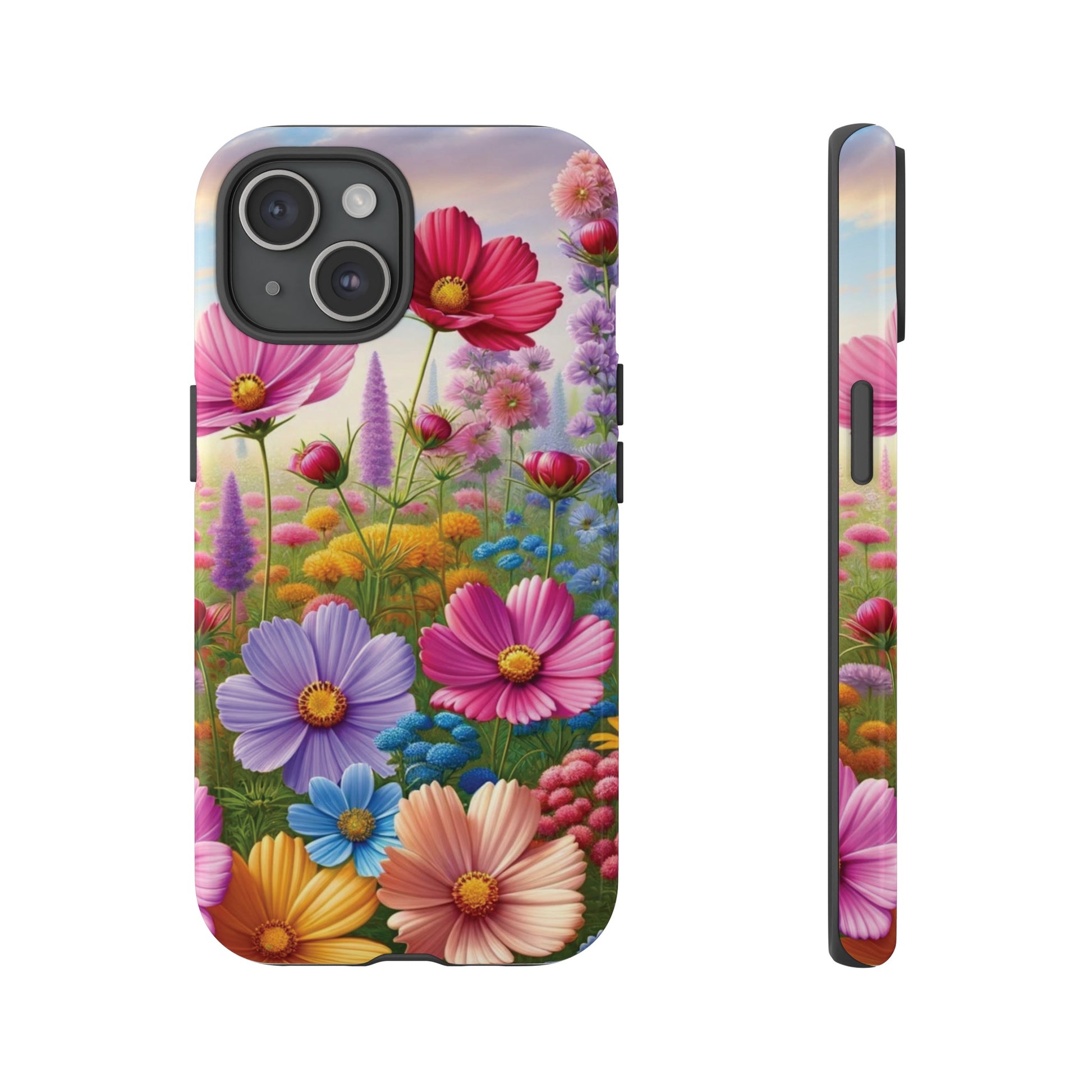 Bright Floral Phone Case Durable for iPhone Samsung Gift iPhone 15, 14, 13 Samsung Pixel Gift for Mom Accessory Gift for Her