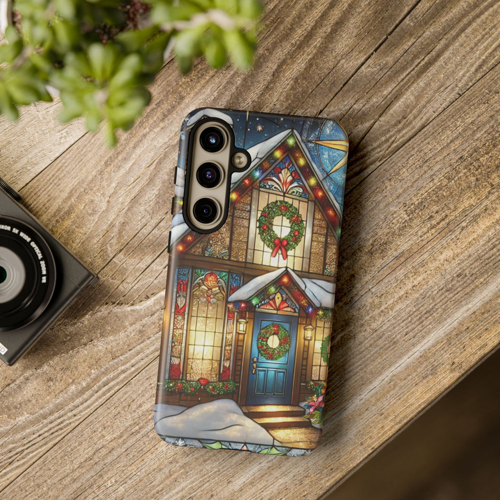 Phone Case - Stain Glass Christmas Unique Holiday Protection Gift for Her