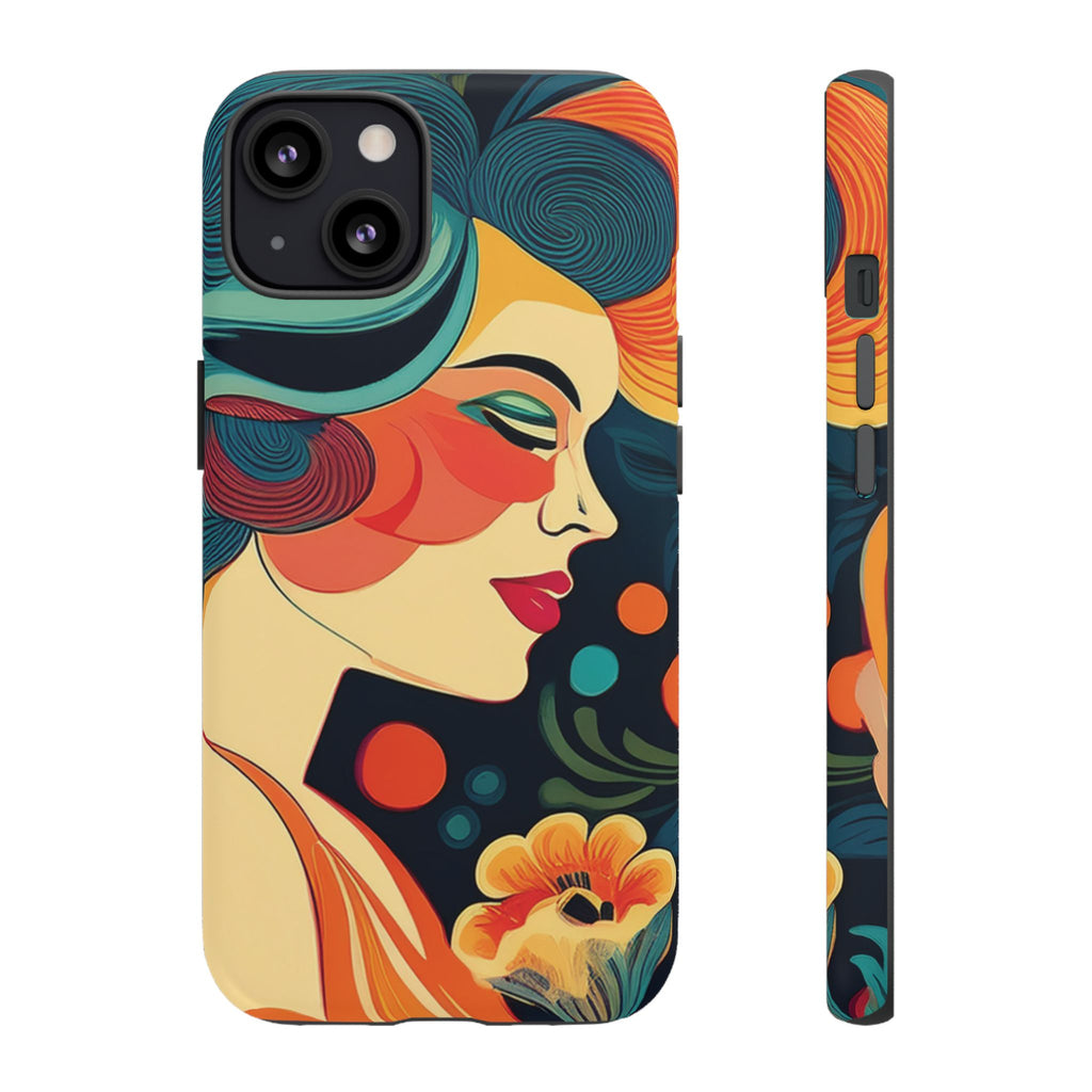 Coque de Téléphone Esthétique Années 50 Rétro Design d'Inspiration Vintage aux Couleurs Pastel Housse Style Mid-Century pour Modèles iPhone et Samsung Galaxy
