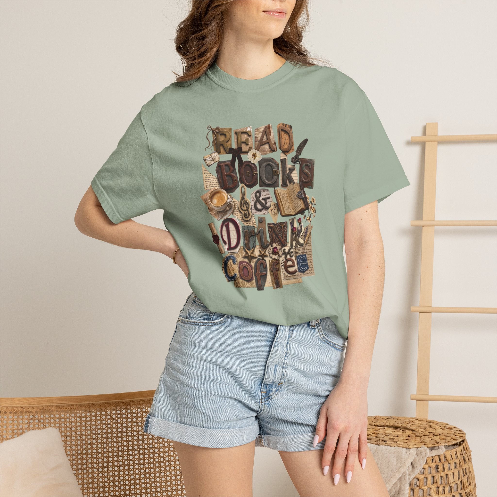 Read Books Drink Coffee T-Shirt | Book Lover Shirt | Coffee Lover Gift | Reader Tee | Bibliophile Shirt | Cozy Reading Aesthetic