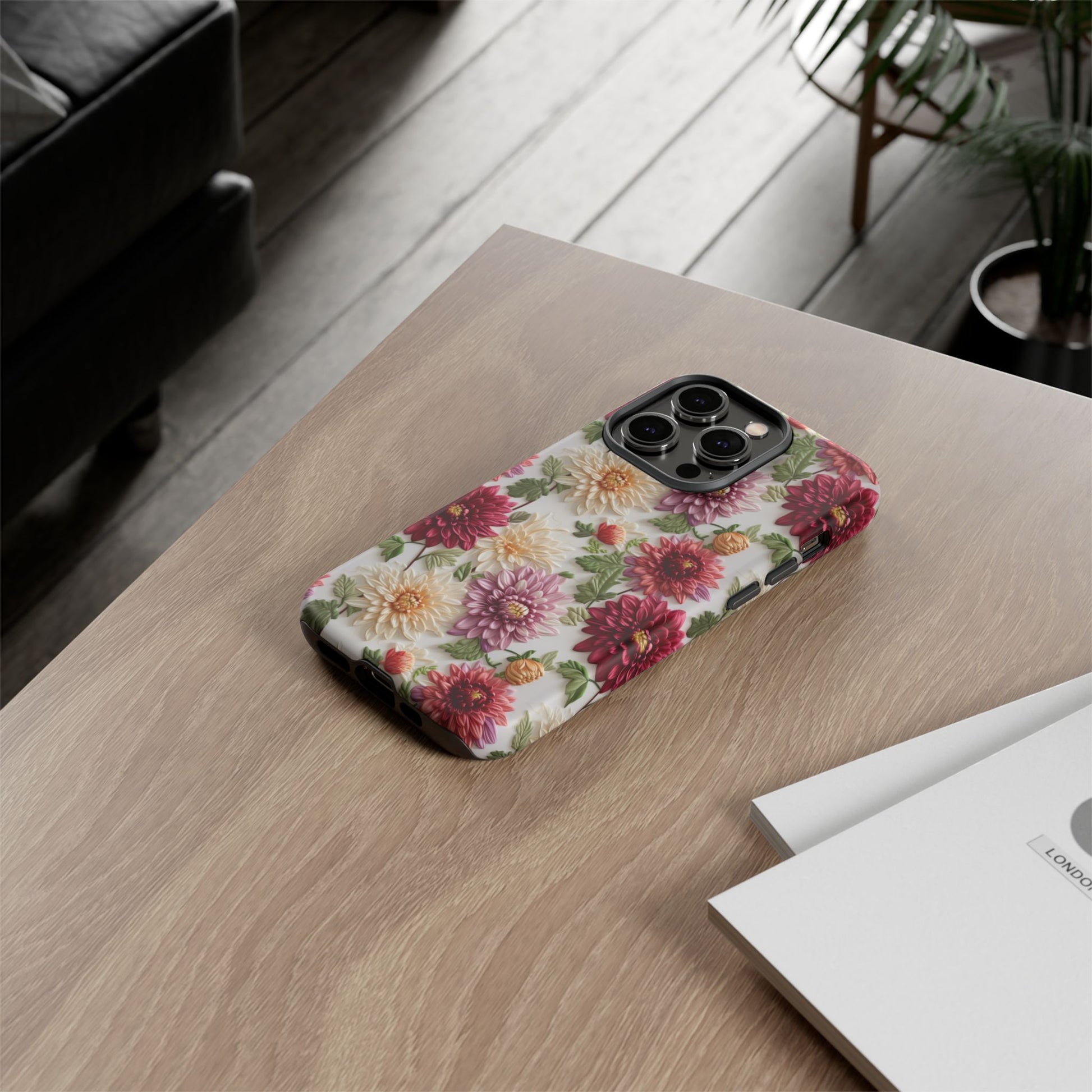 Floral Fall Phone Case for iPhone 16 pro15 14 13 12  21 23 Samsung, and Pixel | Stylish Protective Cover Gift for Her Perfect for Floral Lover - MRSBYVALLE