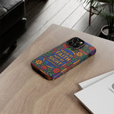 Walk by Faith Stain Glass Illusion Everywhere Christian Tough Phone Case with Bible Verse or Affirmation  Protective, Inspirational Gift for Christians
