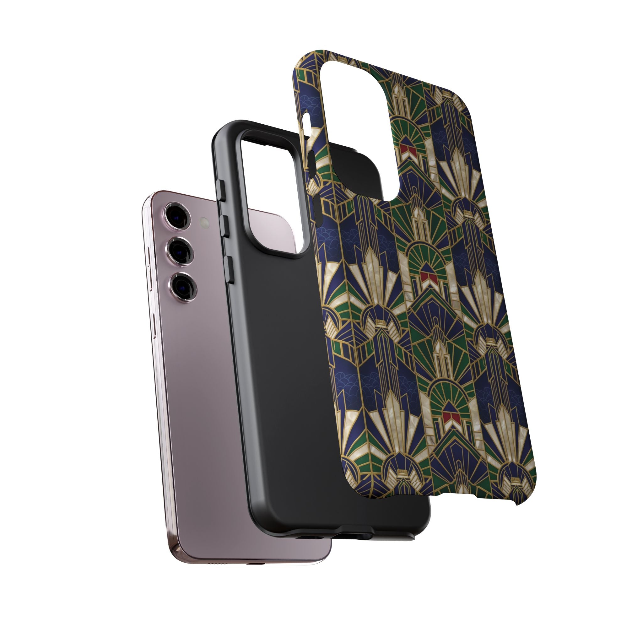 Navy & Gold Art Deco Phone Case — Imperial Art Deco Tough Case