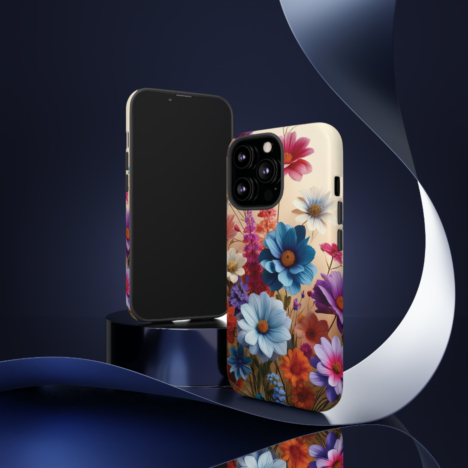 Best Phone Case Floral 3D Illusion Luxury Tough Case Floral Elegant Durable Stylish for Modern Devices iPhone 15, Samsung iPhone Samsung Accessory Gift for Her.