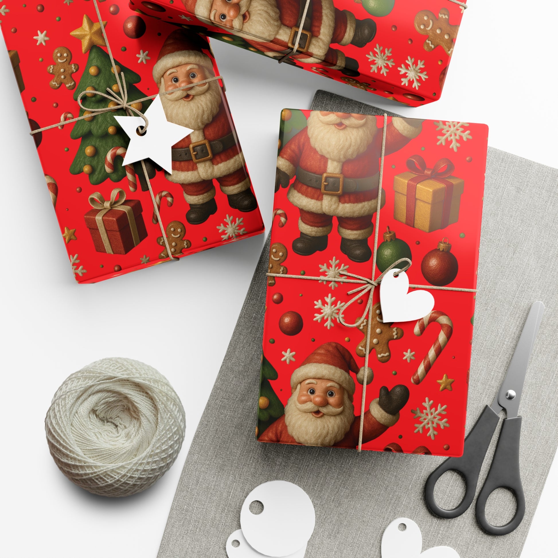 Red Christmas Wrapping Paper Premium Festive Gift Wrap Roll, Classic Holiday Design, Great for Presents, Durable, Vibrant, and Perfect for Seasonal Gifting