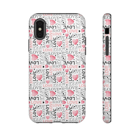 Cute Love Modern Watercolor Abstract Phone Case Compatible with iPhone, Samsung & More - Stylish, Durable Protection with Vibrant Artistic Design Perfect Gift for Her