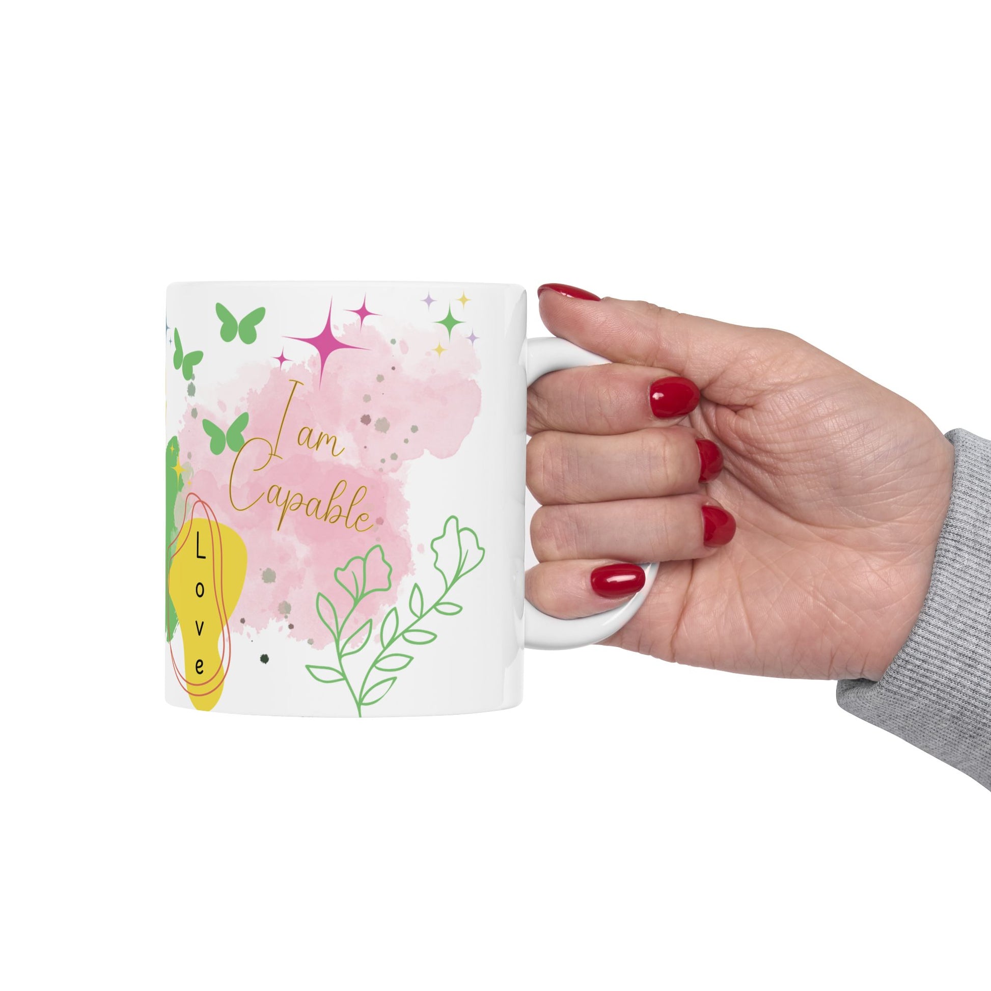 Empower Your Day Positive Affirmations Ceramic Mug (11oz, 15oz) – Inspiring Daily Quote Mug for Confidence, Self-Love, and Motivation – Perfect Gift Idea