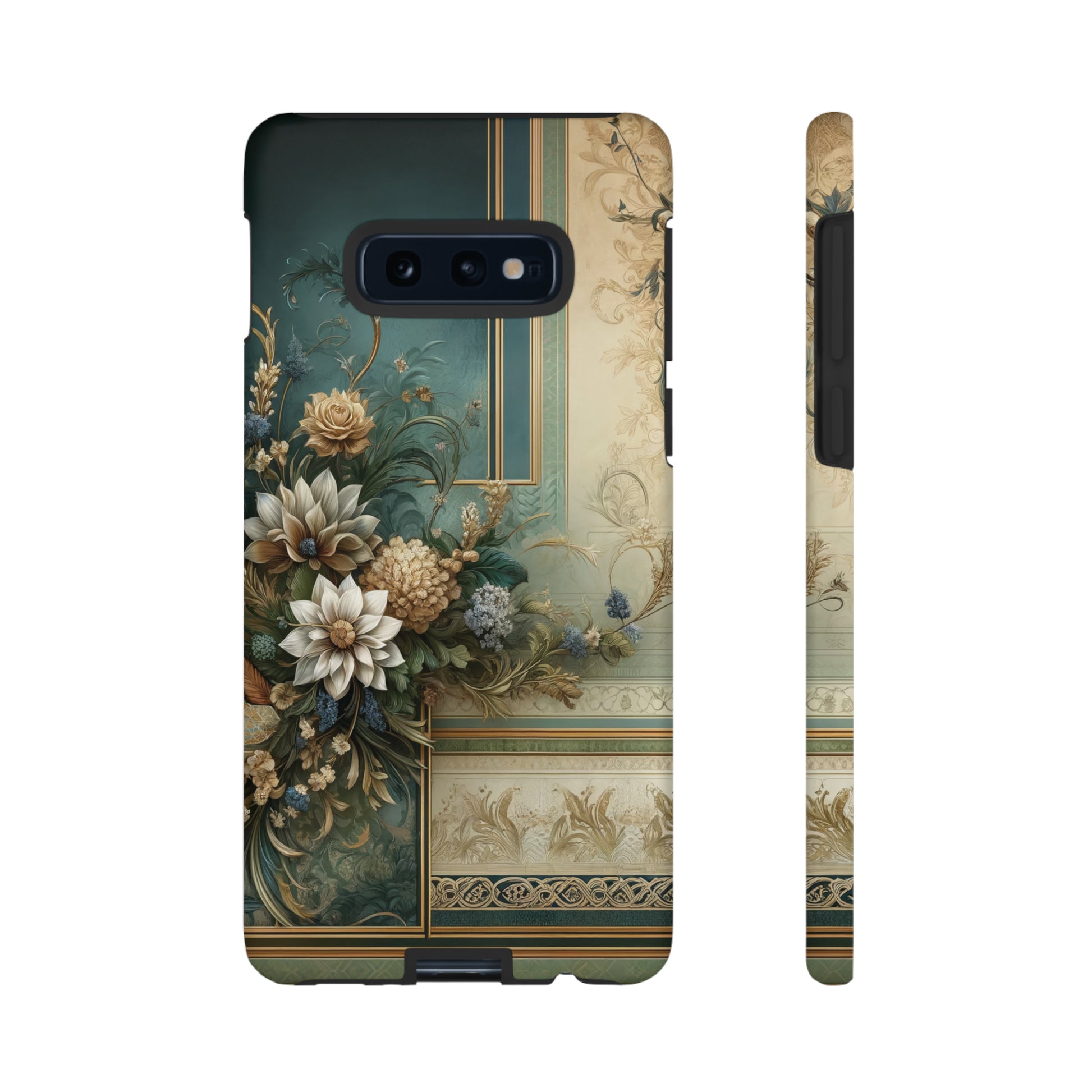 Victorian Floral Boho Luxury Phone Tough Case Floral Elegant Durable Stylish for Modern Devices iPhone 15, Samsung iPhone Samsung Accessory Gift for Her.