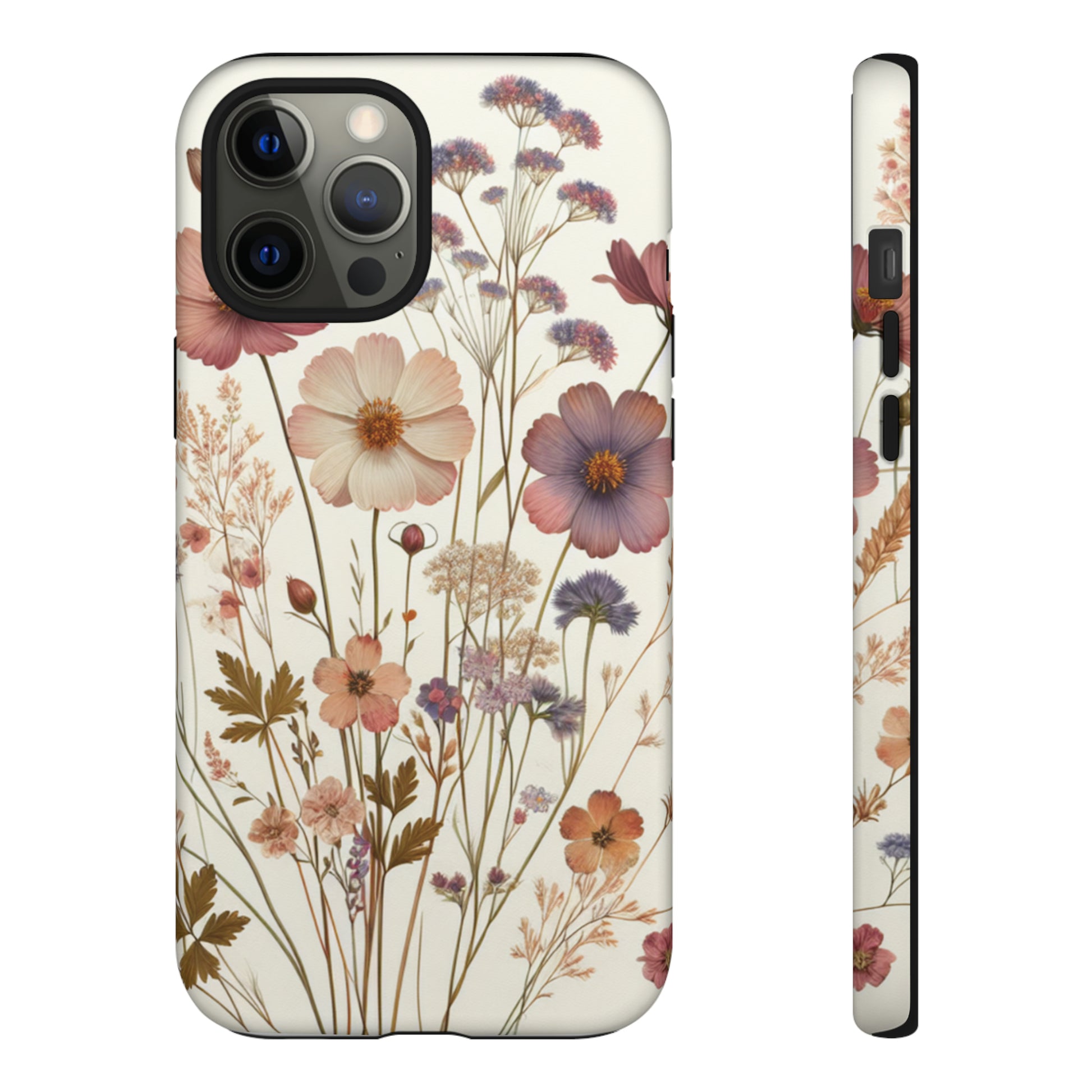 Wildflower Boho Luxury Phone Tough Case Floral Elegant Durable Stylish for Modern Devices iPhone 15, Samsung iPhone Samsung Accessory Gift for Her.