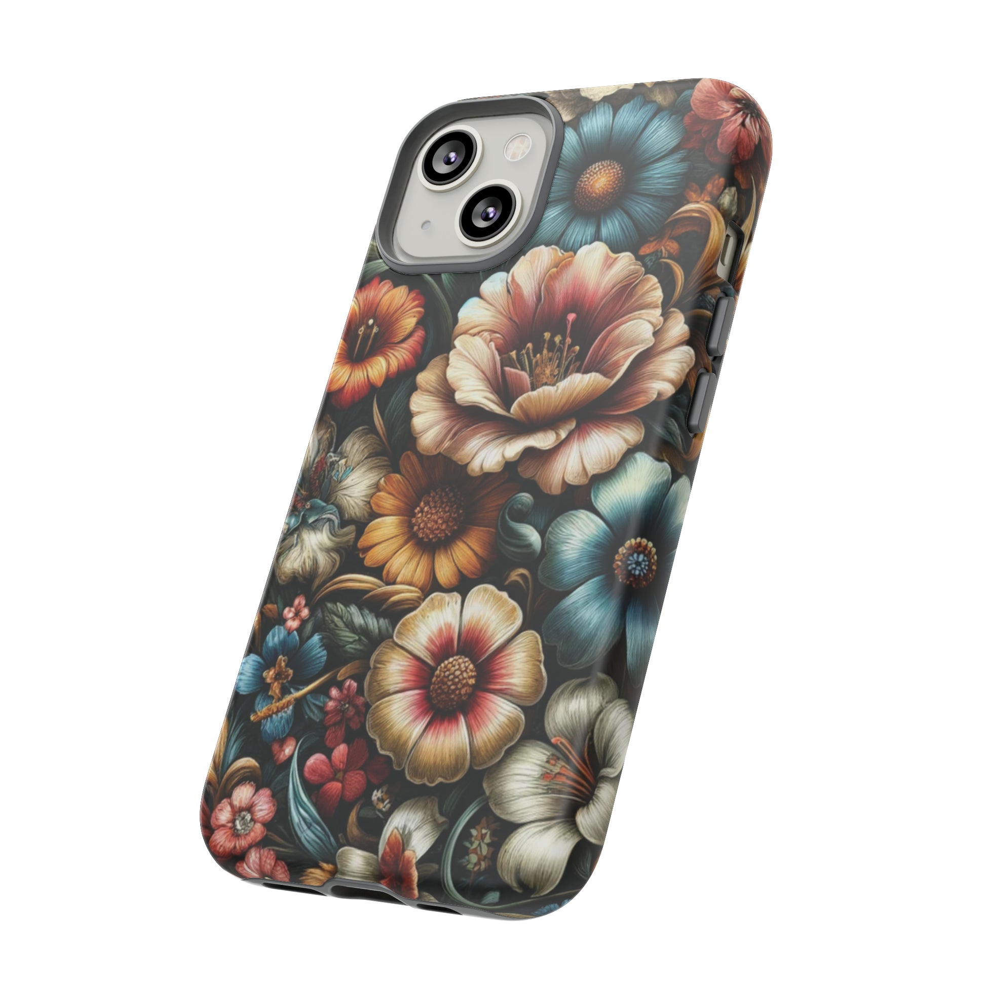 Pastel Floral Design Luxury Phone Tough Case Floral Elegant Durable Stylish for Modern Devices iPhone 15, Samsung iPhone Samsung Accessory Gift for Her.