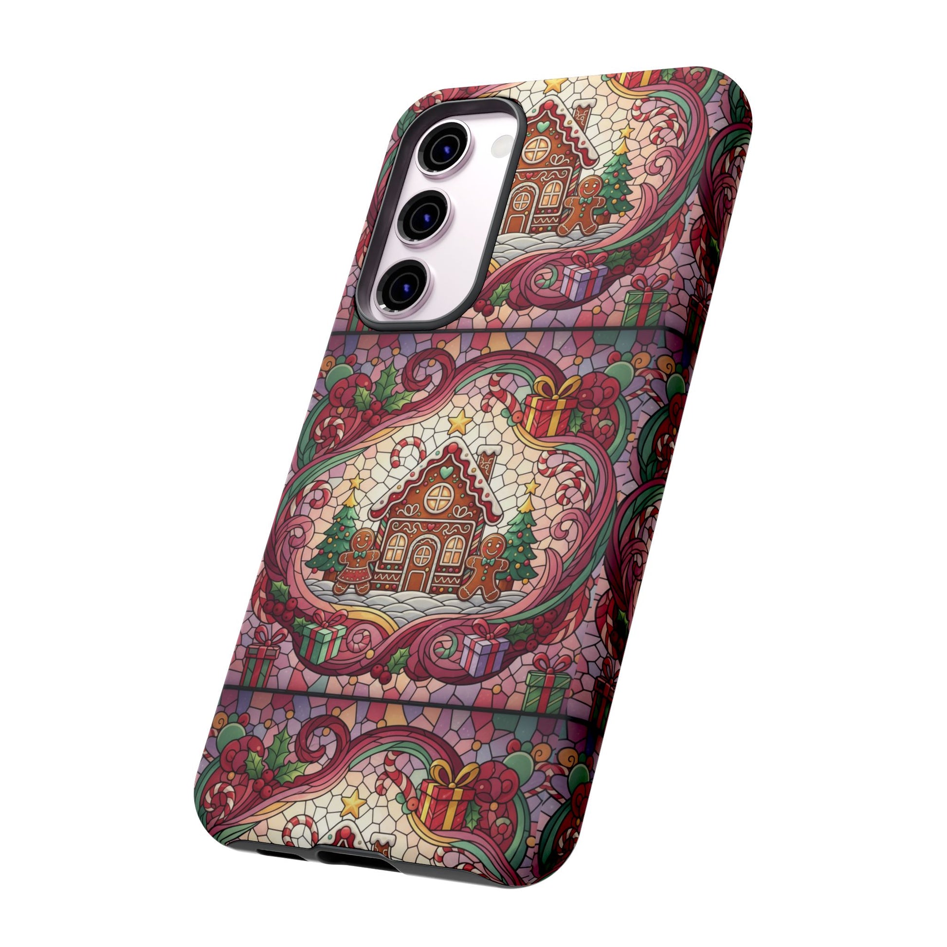 iPhone Case 17, 16  Gingerbread Stained Glass Tough Case Samsung perfect phone case