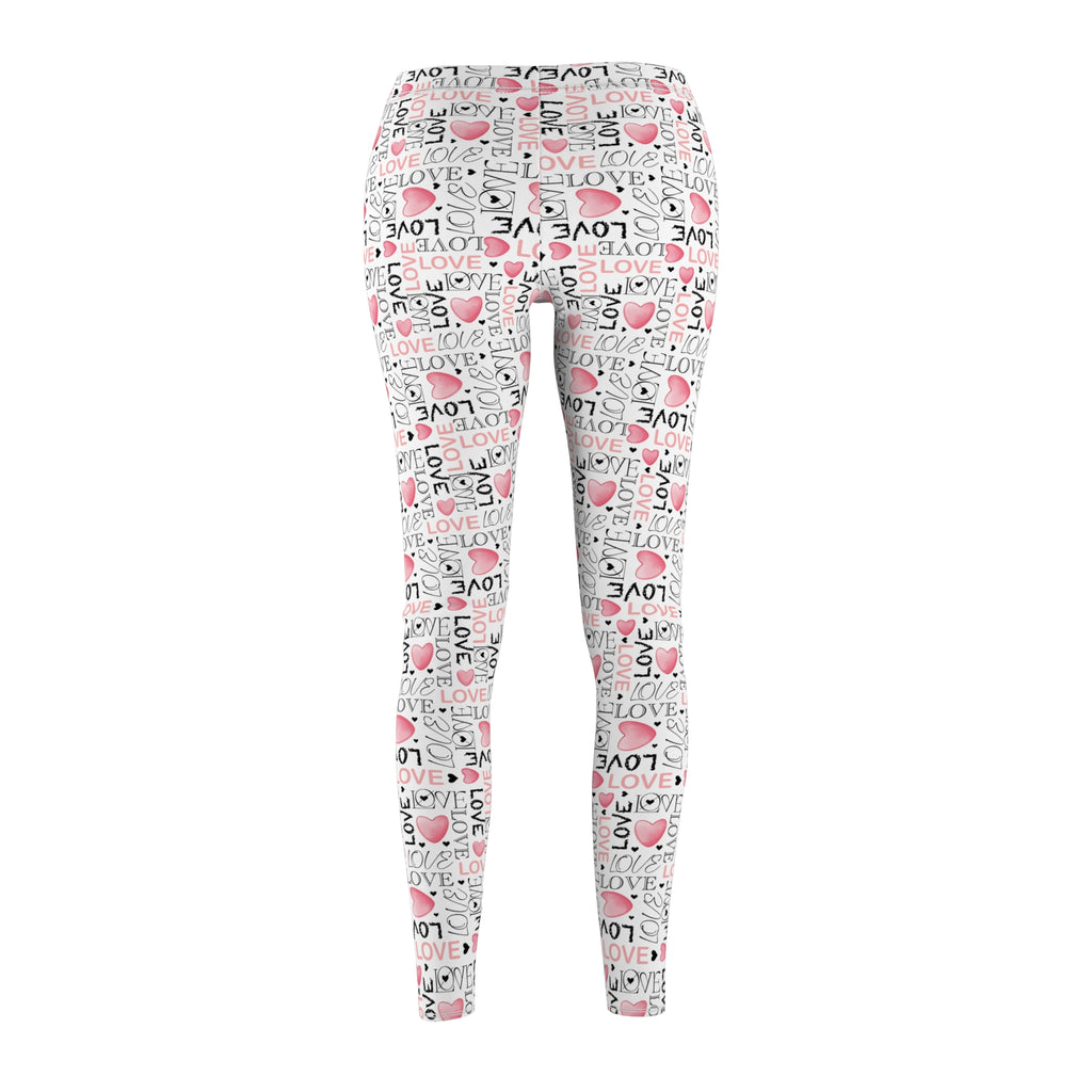 Love with Heart Cute Women's Leggings High-Waisted, Soft, and Comfy for Yoga, Running & Everyday Wear | Trendy Available in Plus Sizes