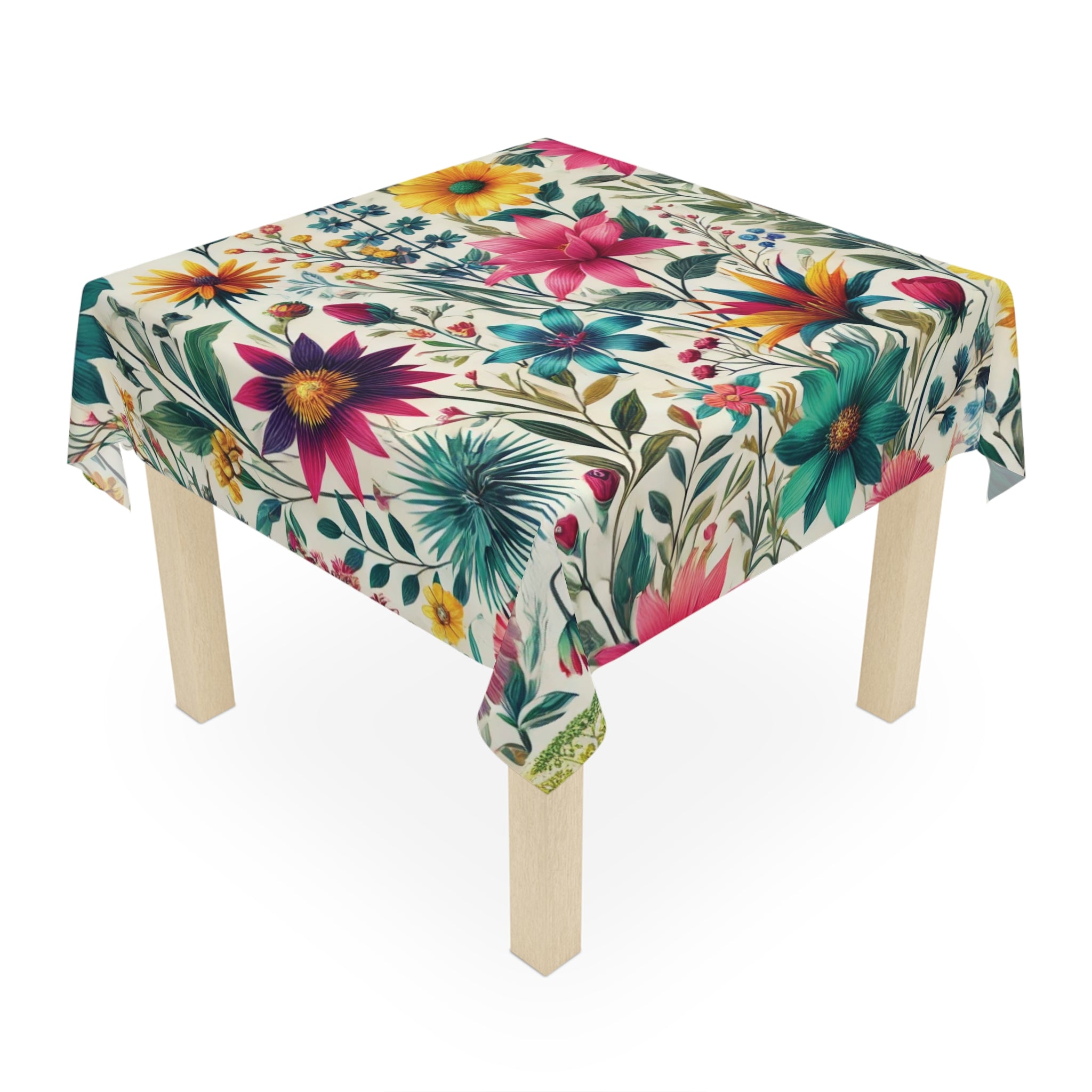 Elegant Wildflowers Boho Chic Tablecloth Durable Table Cover, Perfect Gift for Housewarming, Parties, and Weddings all Events and Occasions - MRSBYVALLE