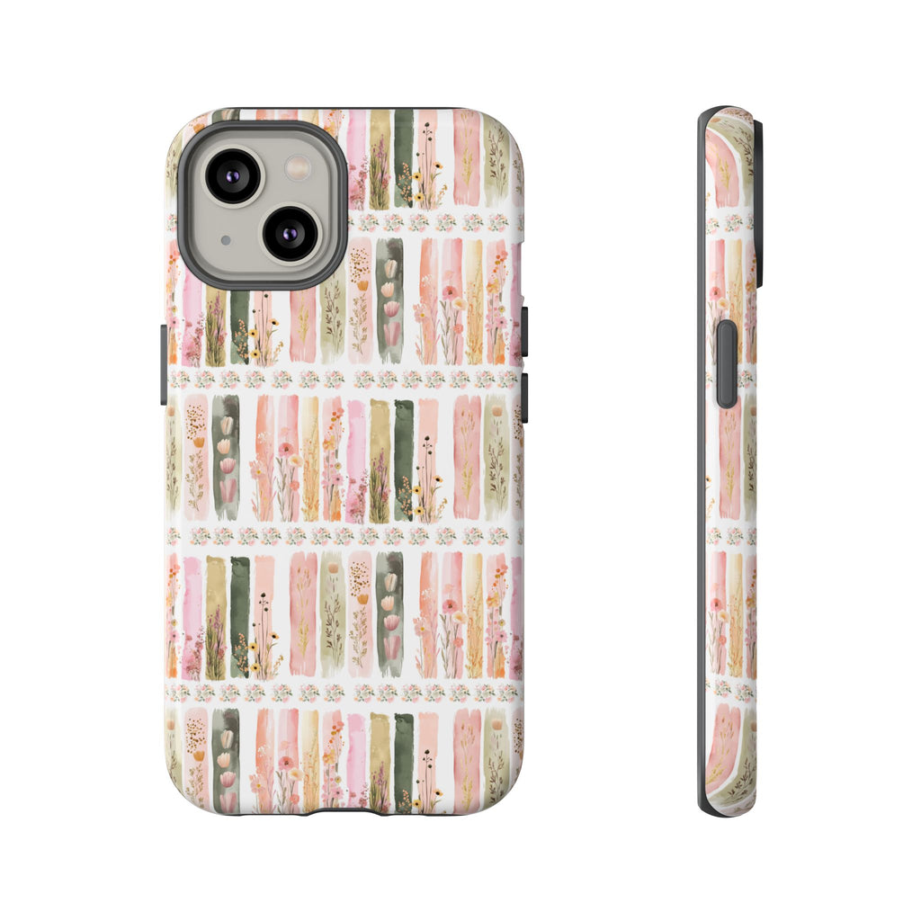 Pastel Brushstroke Floral Phone Case Soft Illusion Flower Design, Aesthetic Protective Cover, Feminine Style, Cute Gift for Her, Fits Most Models