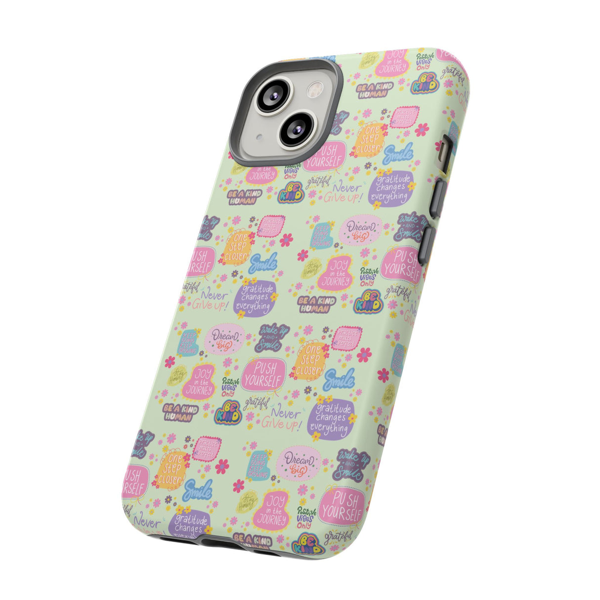 Good Vibes Only Protective Phone Case  Shockproof Slim Aesthetic Motivational Quote Cover, Positive Affirmation Gift for Mom, Teens & Besties | iPhone & Galaxy