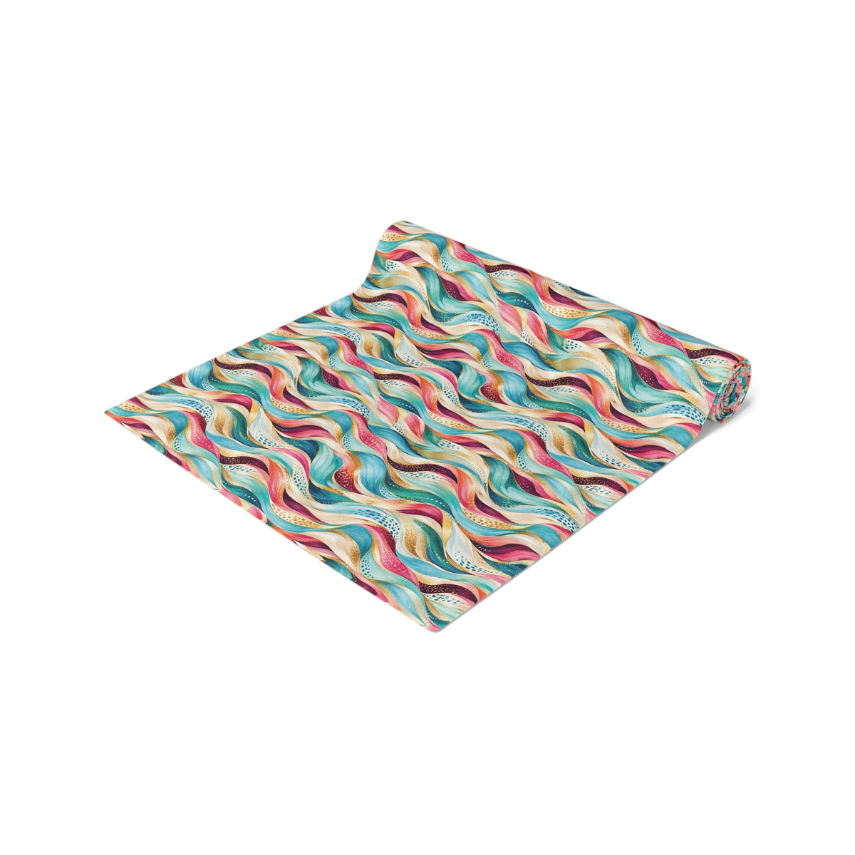 Retro Pastel Wave Table Runner