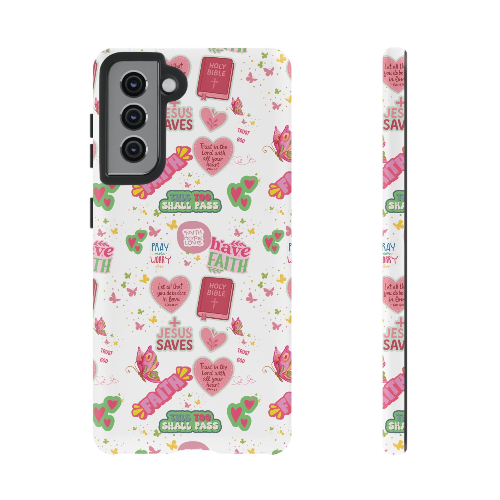 Carry Your Faith Everywhere | Christian Tough Phone Case with Bible Verse or Affirmation | Protective, Inspirational Gift for Christians