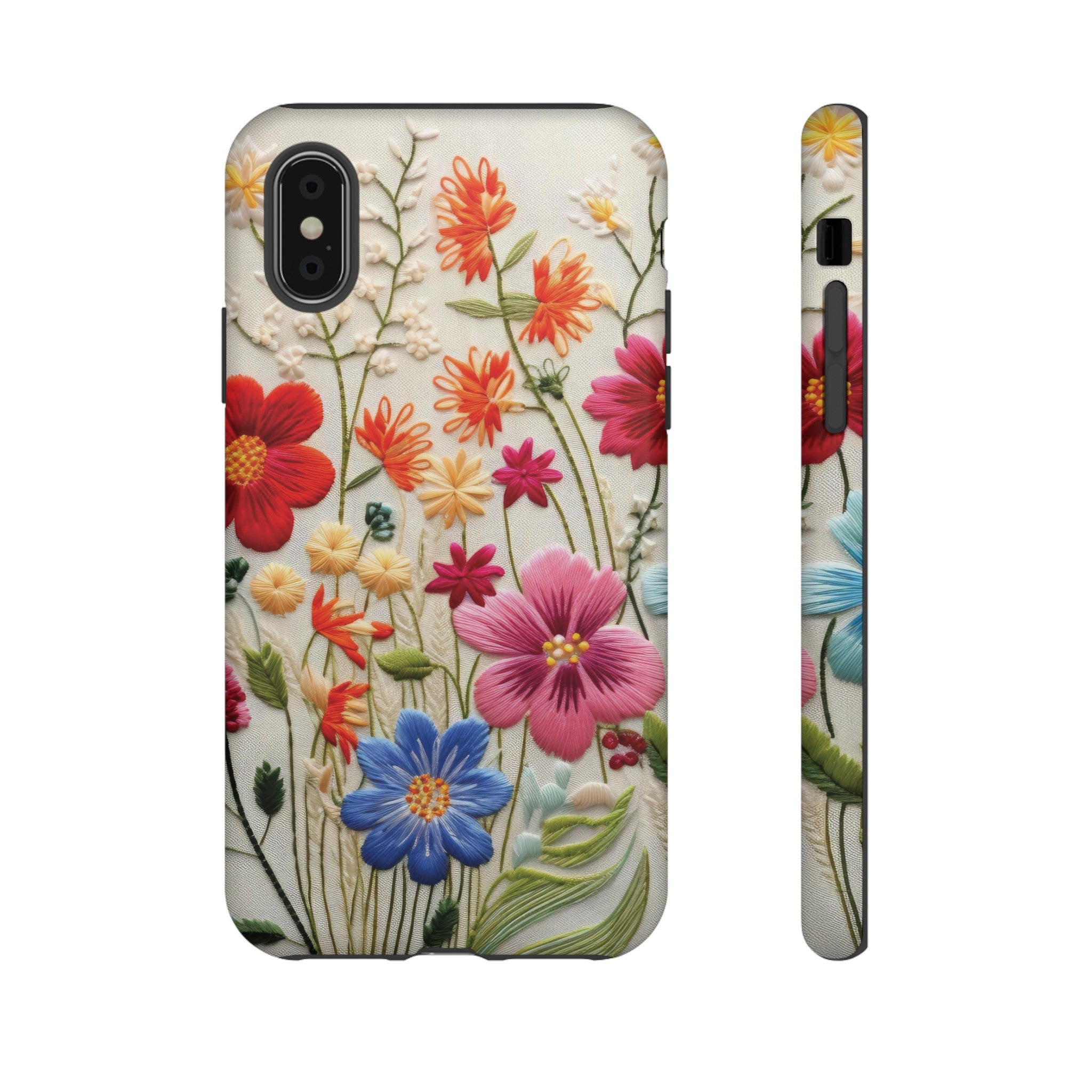 3D Floral Phone Case Elegant Faux Flower Durable for iPhone Samsung Smartphone iPhone 15, 14, 13 Samsung Gift for Mom