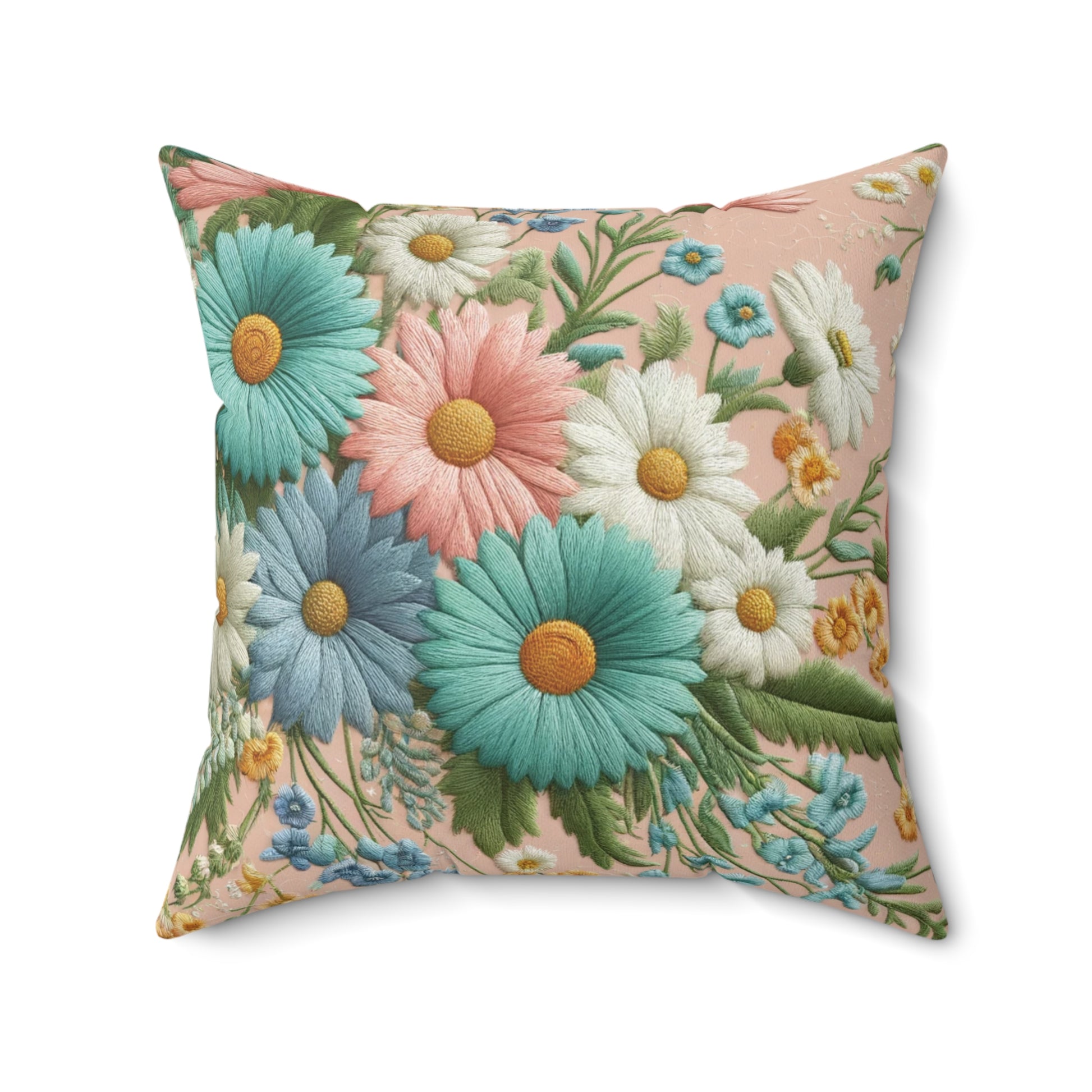 Best Elegant Pastel Floral Boho Square Pillow Add a Touch of Nature to Your Home Decor | Premium Quality, Soft, and Durable | Perfect for Couch, Bed, or Chair | Elegant Floral Bedrooms, Soft,Pillow Gift New House, Bridal Shower Gift - MRSBYVALLE