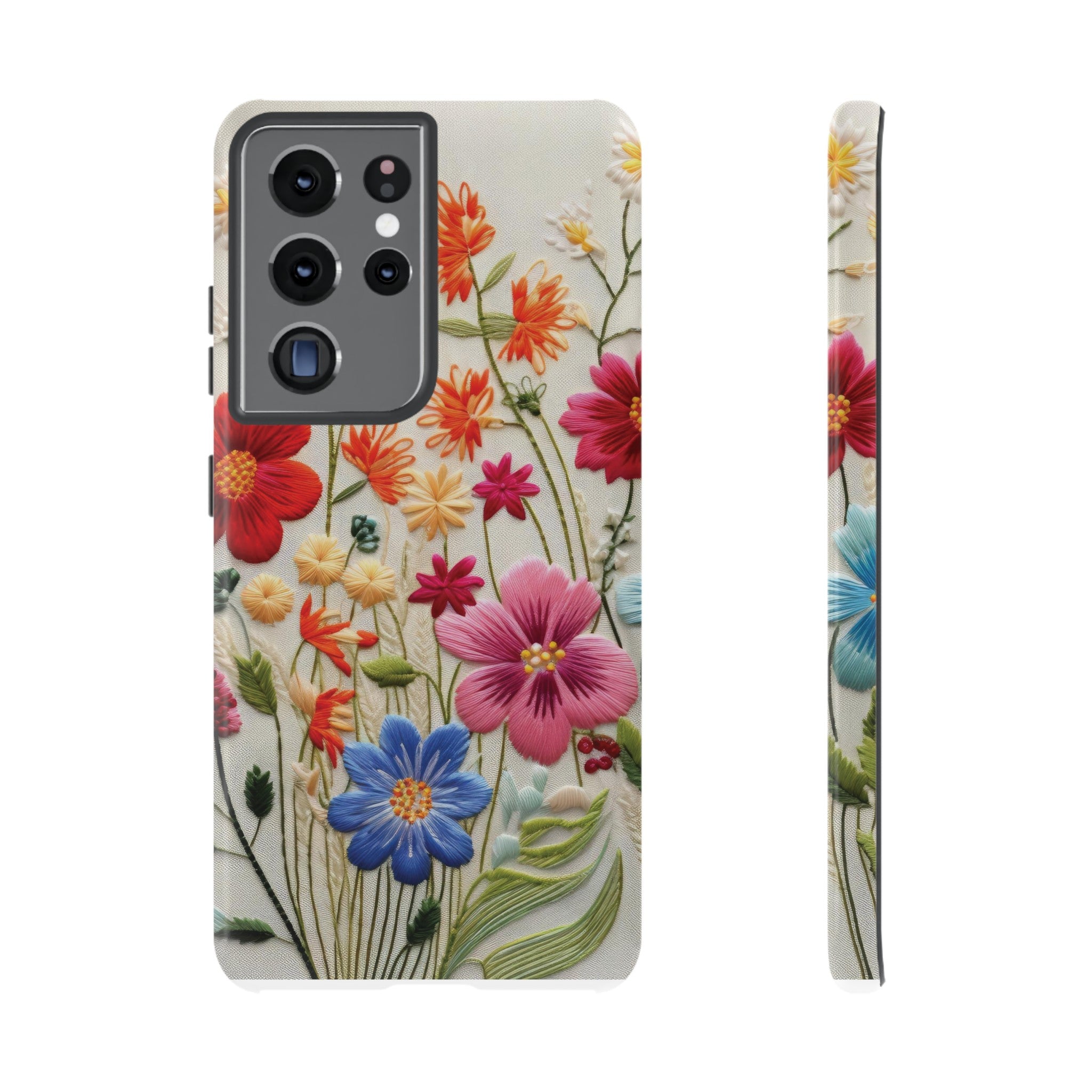 3D Floral Phone Case Elegant Faux Flower Durable for iPhone Samsung Smartphone iPhone 15, 14, 13 Samsung Gift for Mom